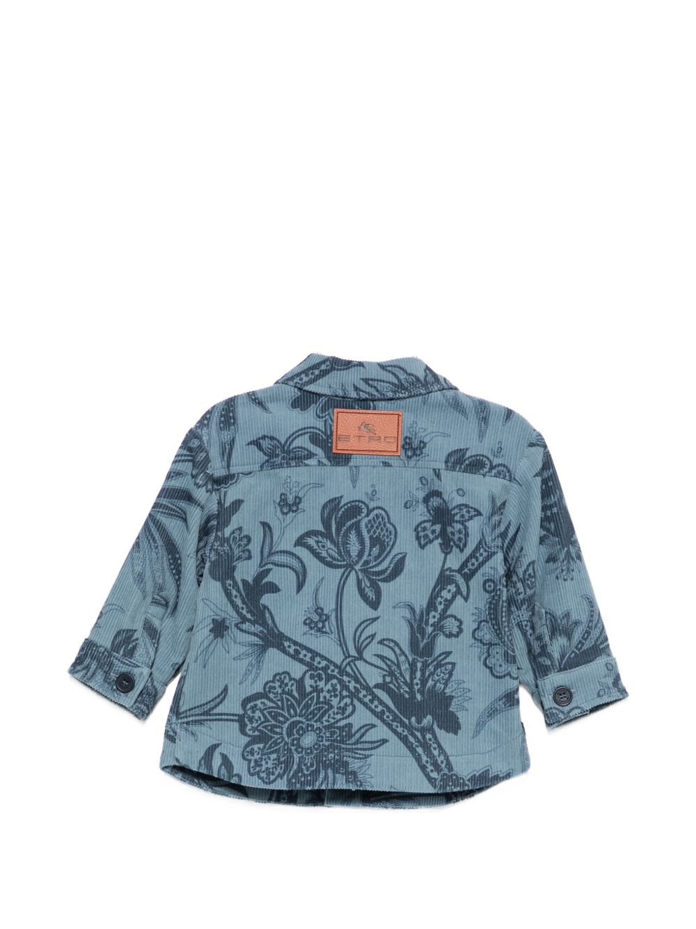 Camicia per neonato Etro Kids blu con patch logo sul retro GZ5320 V0197 623BL ETRO KIDS