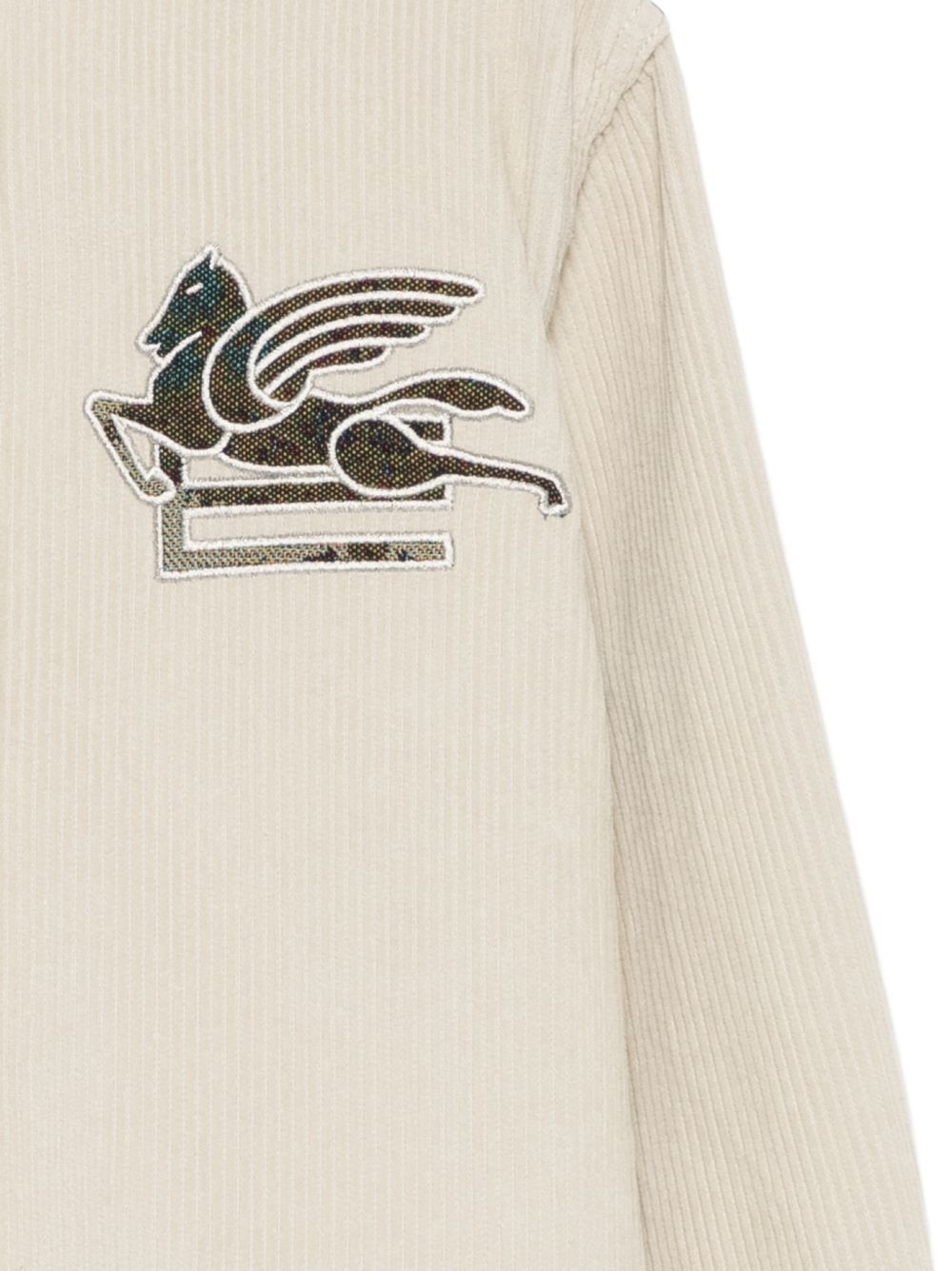 Camicia per bambino Etro Kids beige con ricamo Pegaso sul davanti GZ5H30 Z4073 108 ETRO KIDS
