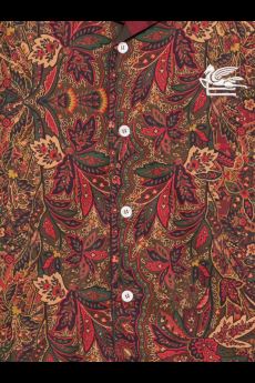 Camicia per bambino Etro Kids rossa con stampa Paisley all-over GZ5H40 P0632 418MC ETRO KIDS
