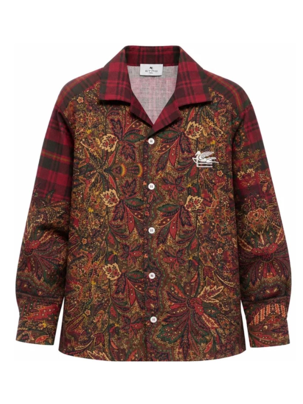 Camicia per bambino Etro Kids rossa con stampa Paisley all-over GZ5H40 P0632 418MC ETRO KIDS