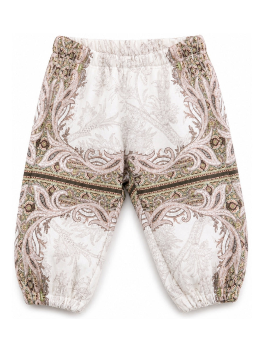 Pantaloni per neonato Etro Kids beige con stampa Paisley all-over GZ6320 Z3694 115MC ETRO KIDS