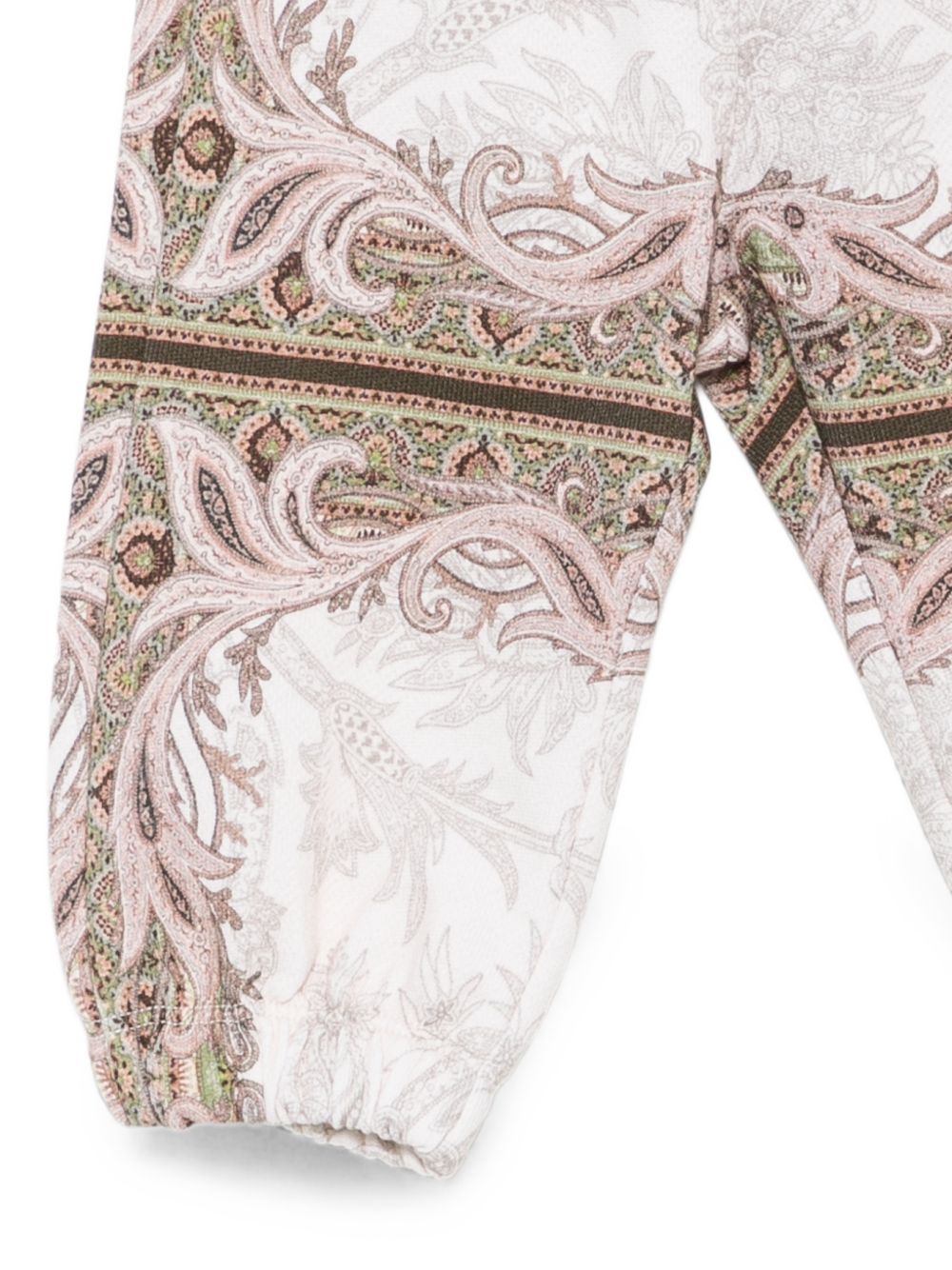 Pantaloni per neonato Etro Kids beige con stampa Paisley all-over GZ6320 Z3694 115MC ETRO KIDS