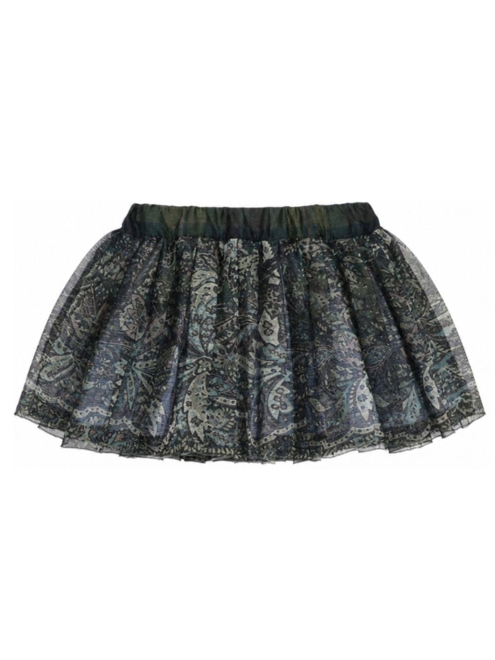 Gonna per neonata Etro Kids verde con stampa Paisley all-over GZ7000 K0307 719BL ETRO KIDS