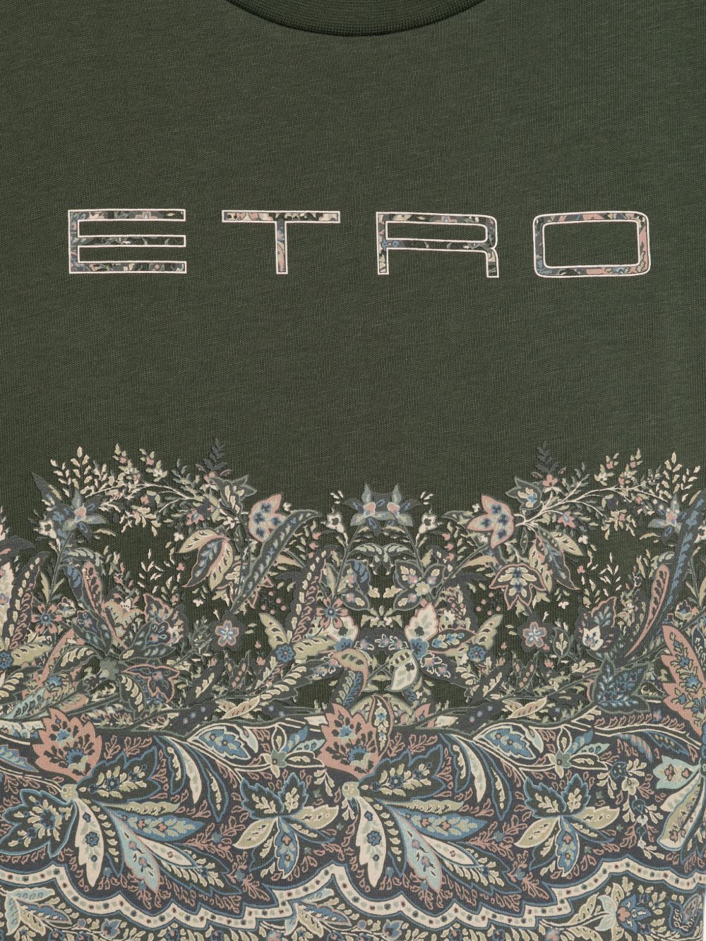 T-shirt per bambino Etro Kids verde con stampa floreale GZ8A31 Z3672 70J ETRO KIDS