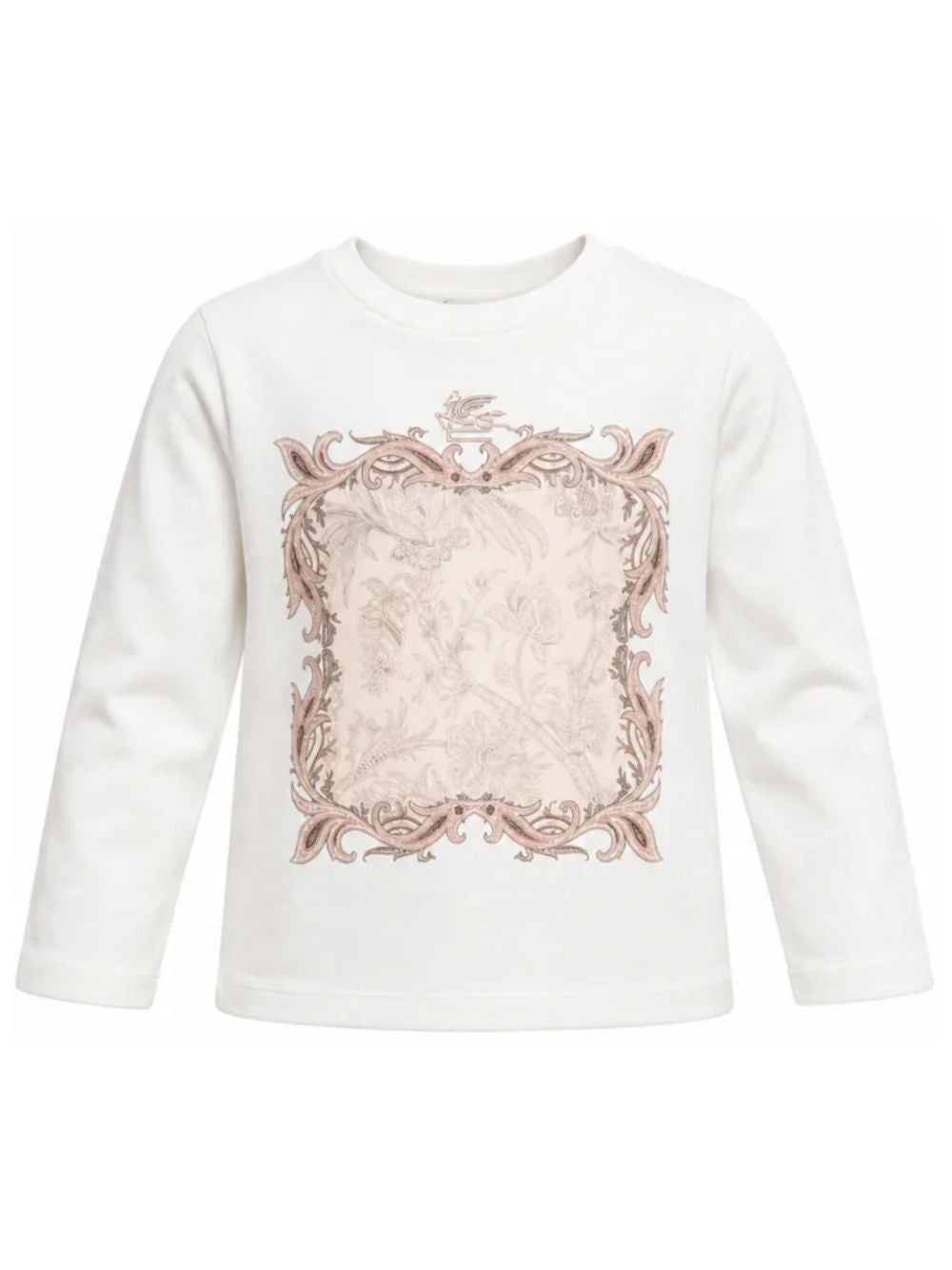 T-shirt per bambino Etro Kids bianca con stampa Paisley sul davanti GZ8A90 Z3672 102 ETRO KIDS
