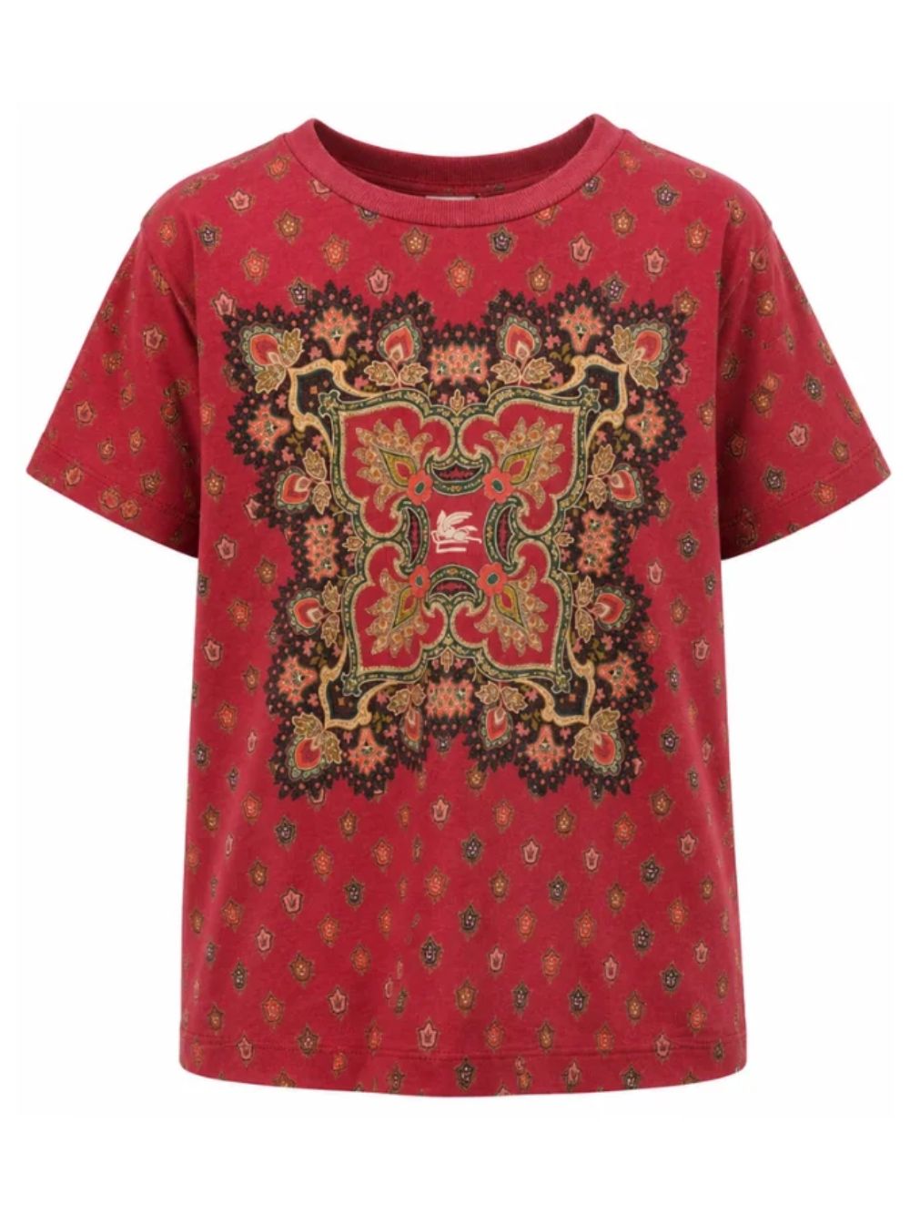 T-shirt per bambino Etro Kids rossa con stampa Paisley sul davanti GZ8H01 Z3693 52C ETRO KIDS