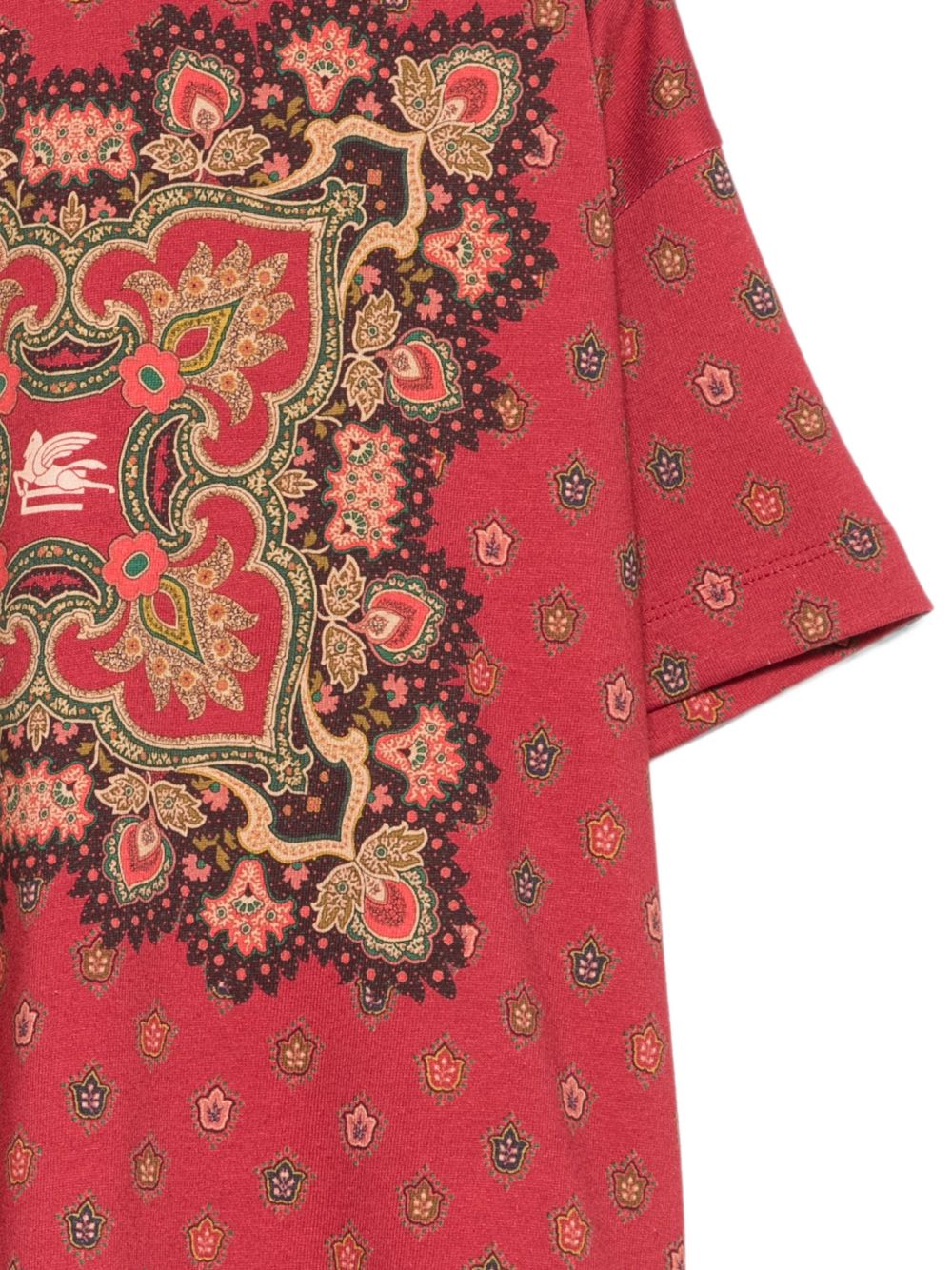 T-shirt per bambino Etro Kids rossa con stampa Paisley sul davanti GZ8H01 Z3693 52C ETRO KIDS