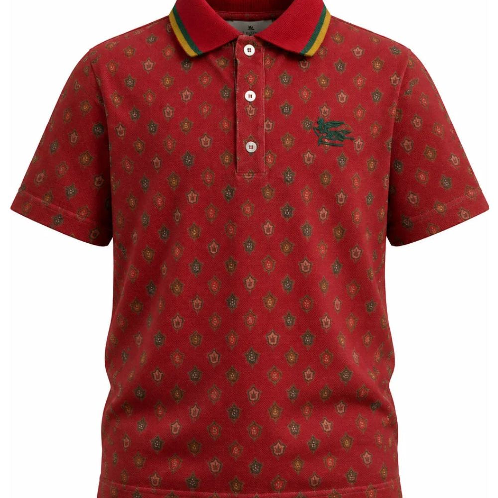 T-shirt per bambino Etro Kids rossa con stampa floreale all-over GZ8H31 Z4106 52CMC ETRO KIDS