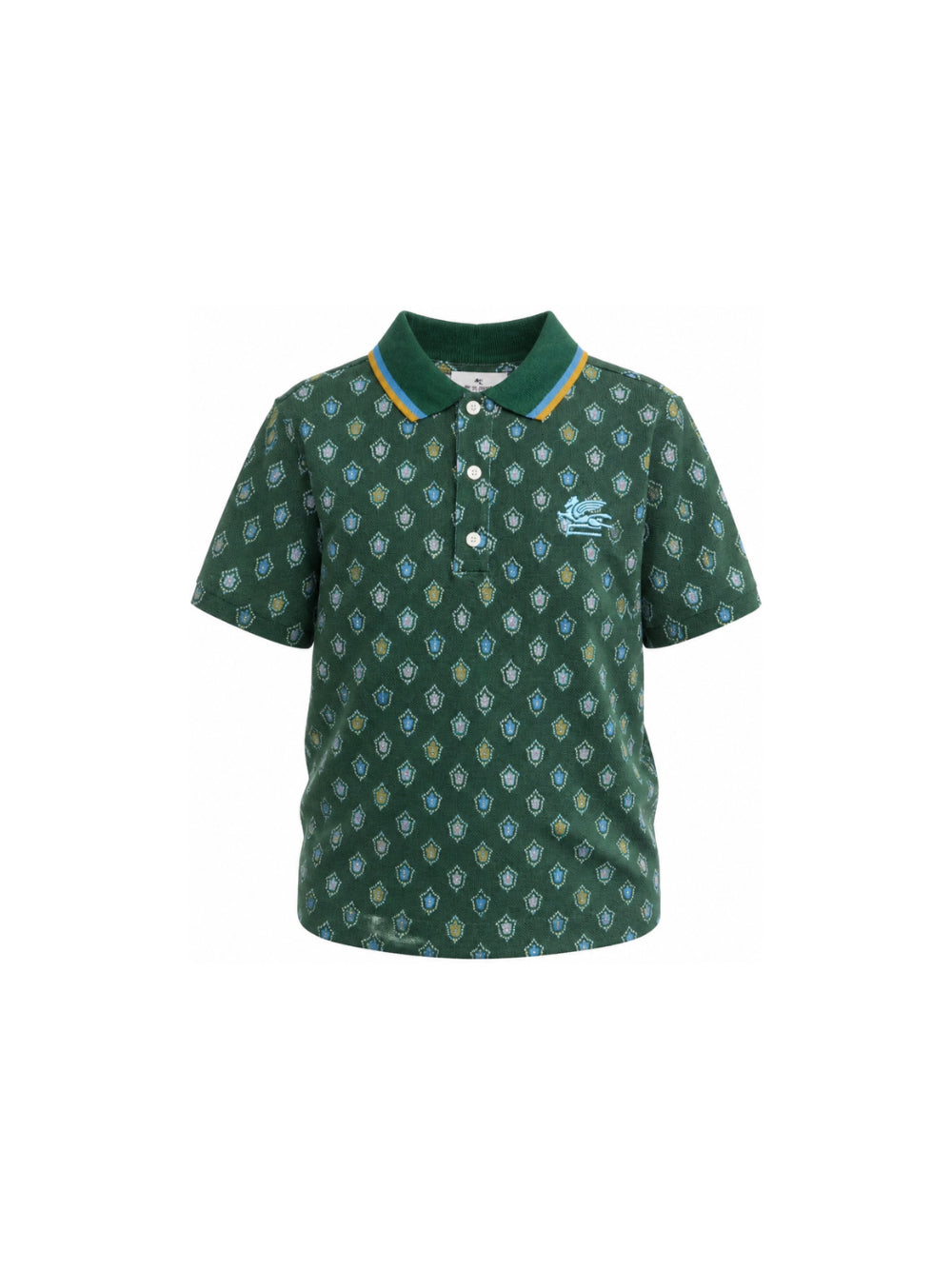 T-shirt per bambino Etro Kids verde con stampa floreale all-over GZ8H31 Z4106 719MC ETRO KIDS