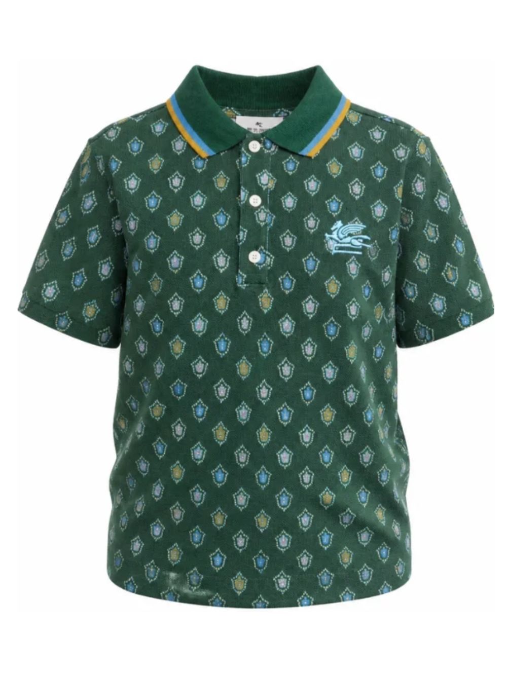 T-shirt per bambino Etro Kids verde con stampa floreale all-over GZ8H31 Z4106 719MC ETRO KIDS