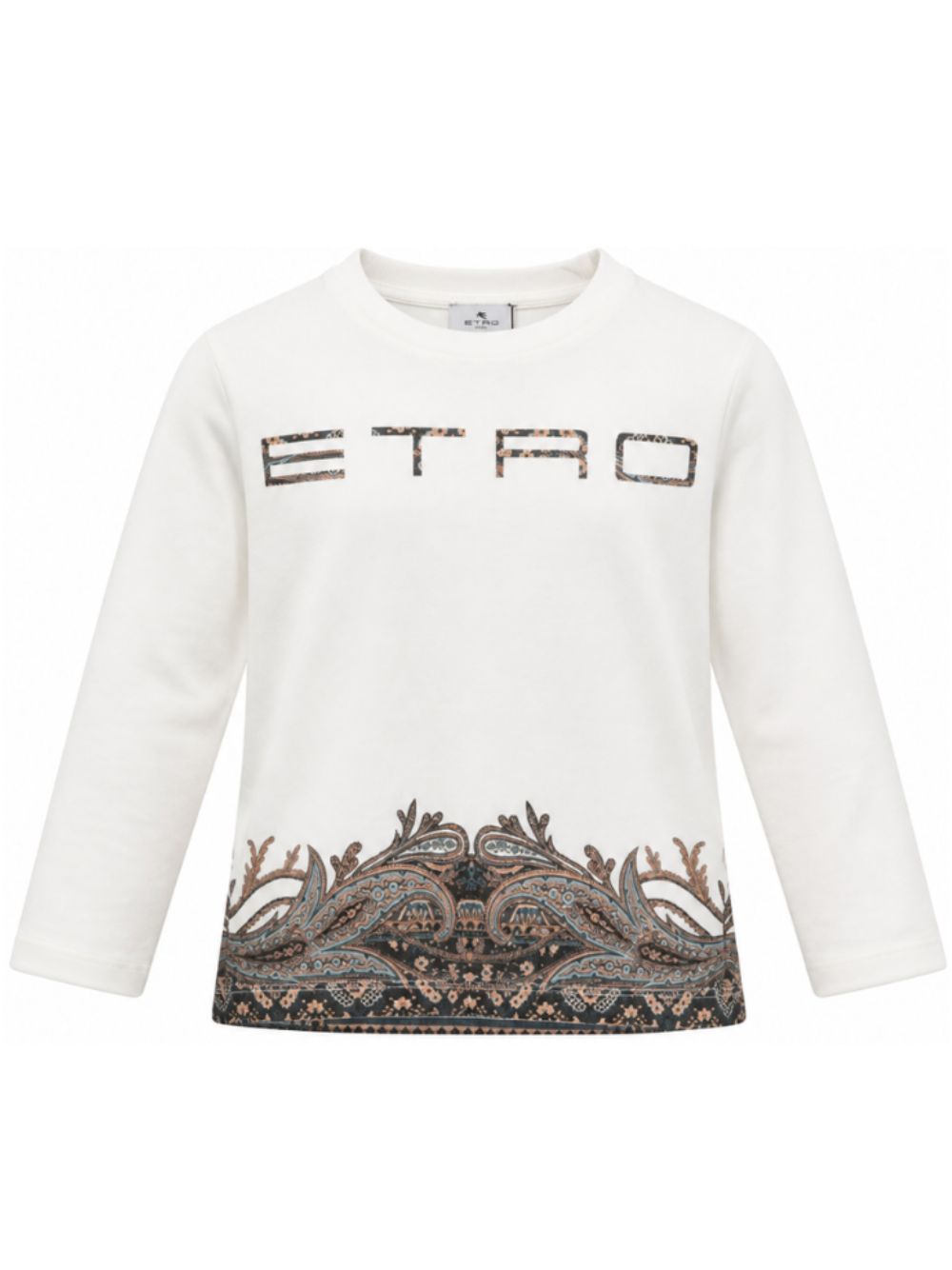 T-shirt per bambino Etro Kids bianca con stampa Paisley sul davanti GZ8H50 Z3672 102 ETRO KIDS