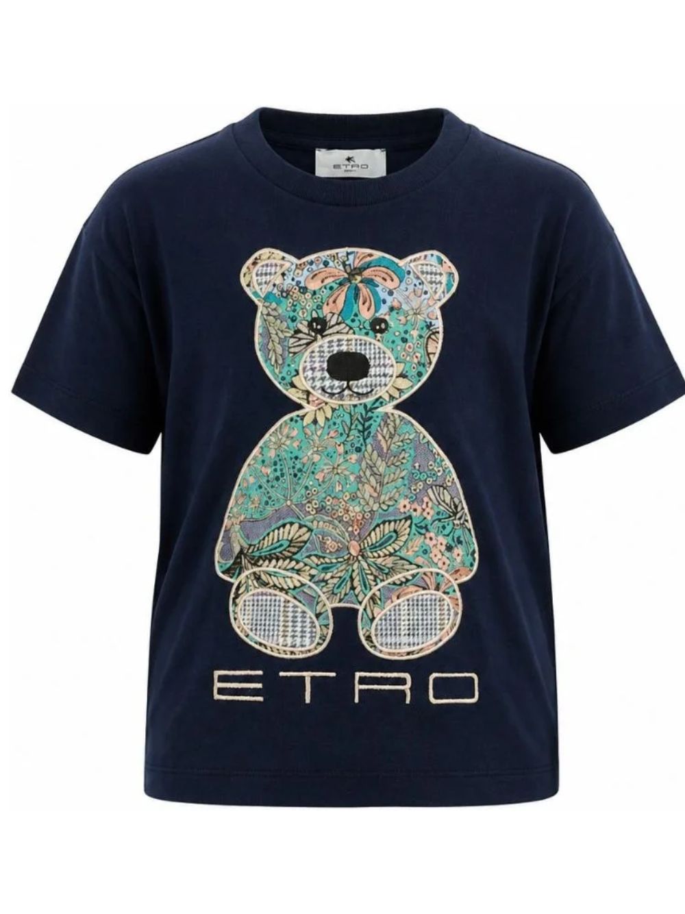 T-shirt per bambini Etro Kids blu con dettaglio Teddy GZ8P31 Z3672 617 ETRO KIDS