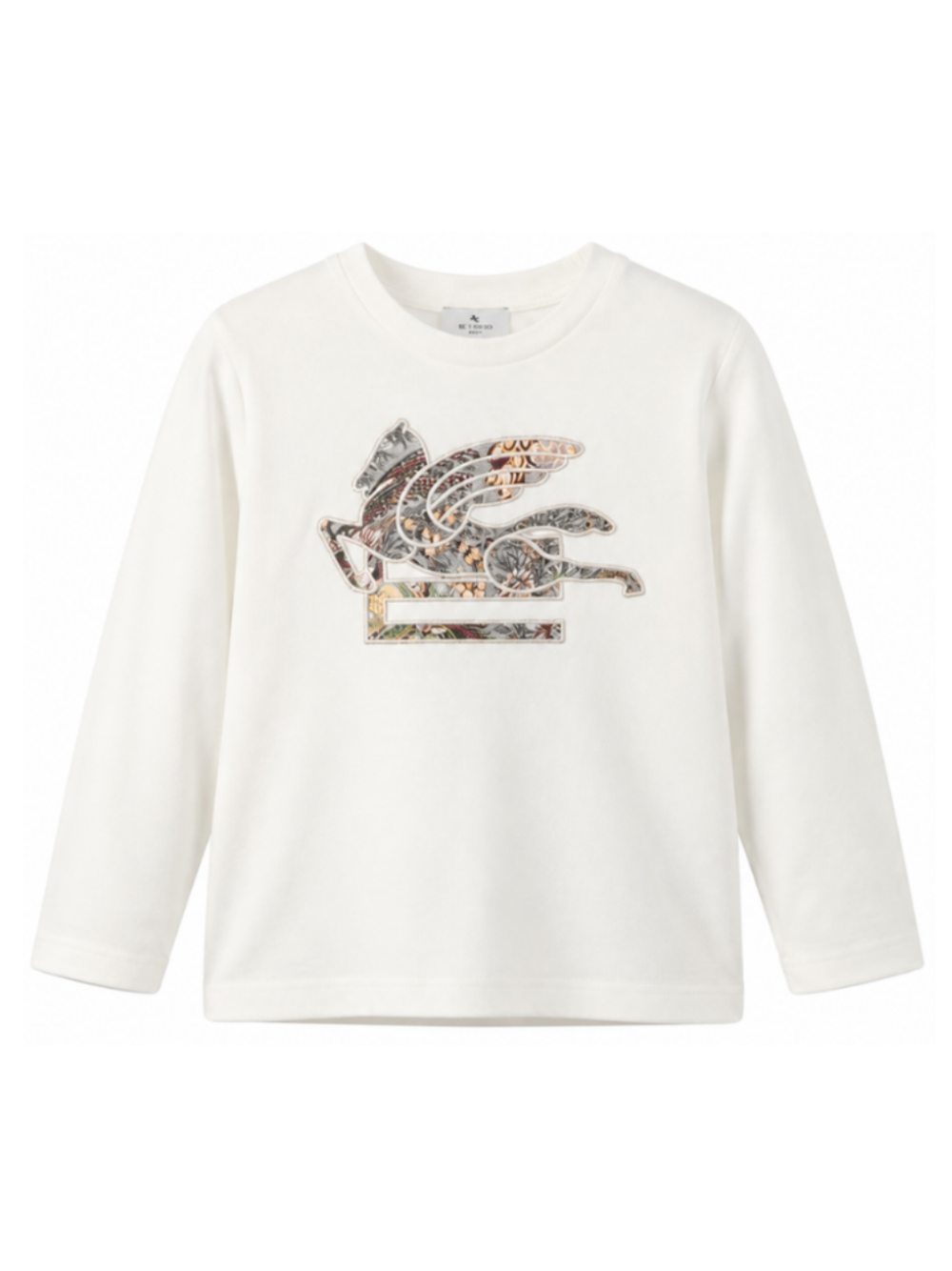 T-shirt per bambino Etro Kids bianca con dettaglio Pegaso sul davanti GZ8P40 Z3672 102 ETRO KIDS