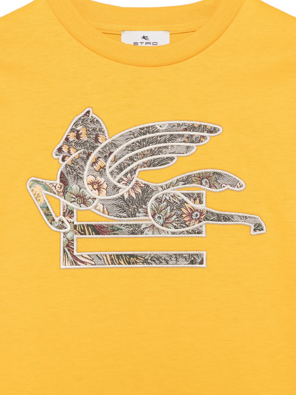 T-shirt per bambino Etro Kids gialla con dettaglio Pegaso sul davanti GZ8P40 Z3672 216 ETRO KIDS