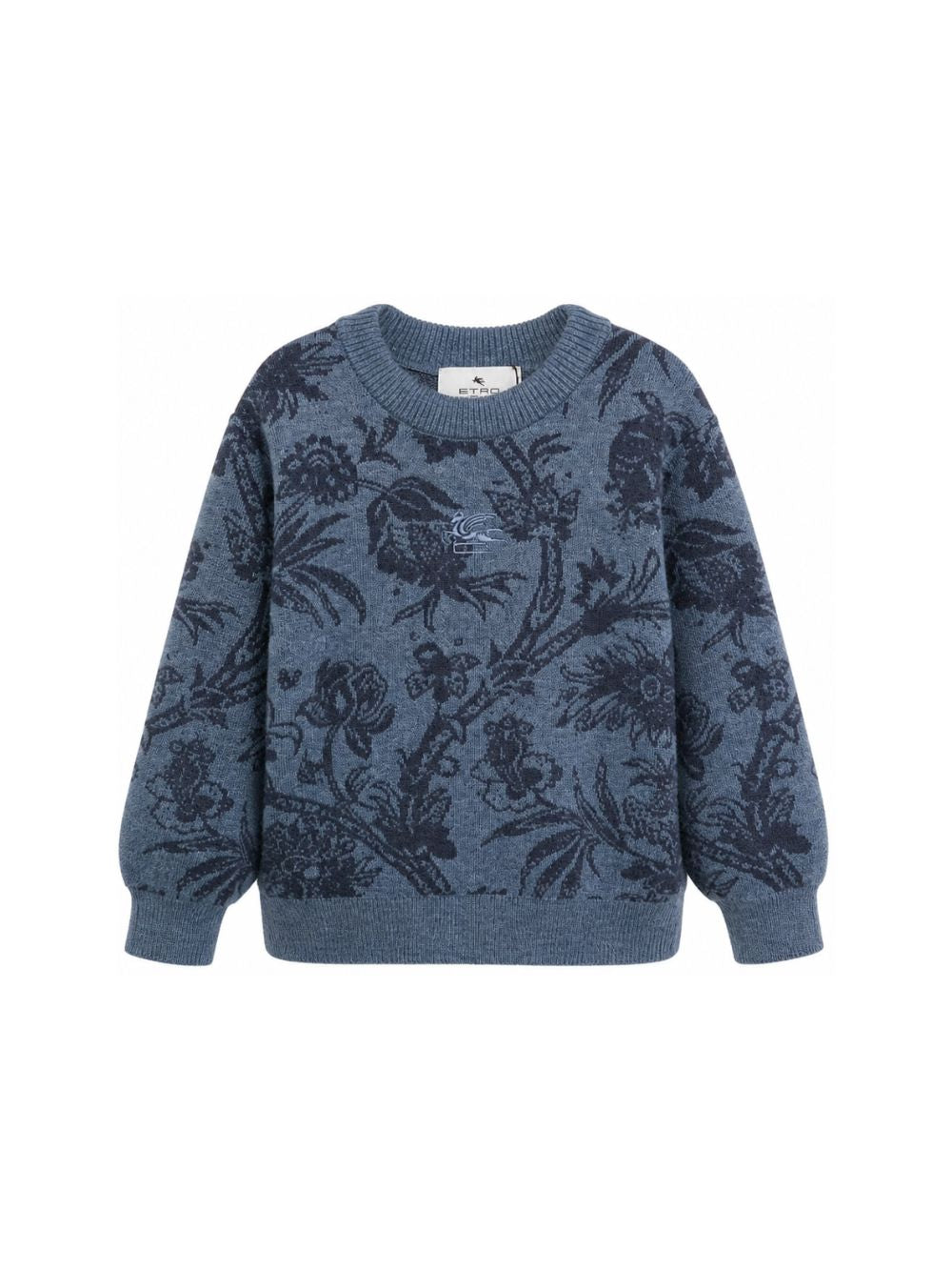 Maglione per bambino Etro Kids blu con motivo a intarsio floreale GZ9P20 W0198 833 ETRO KIDS