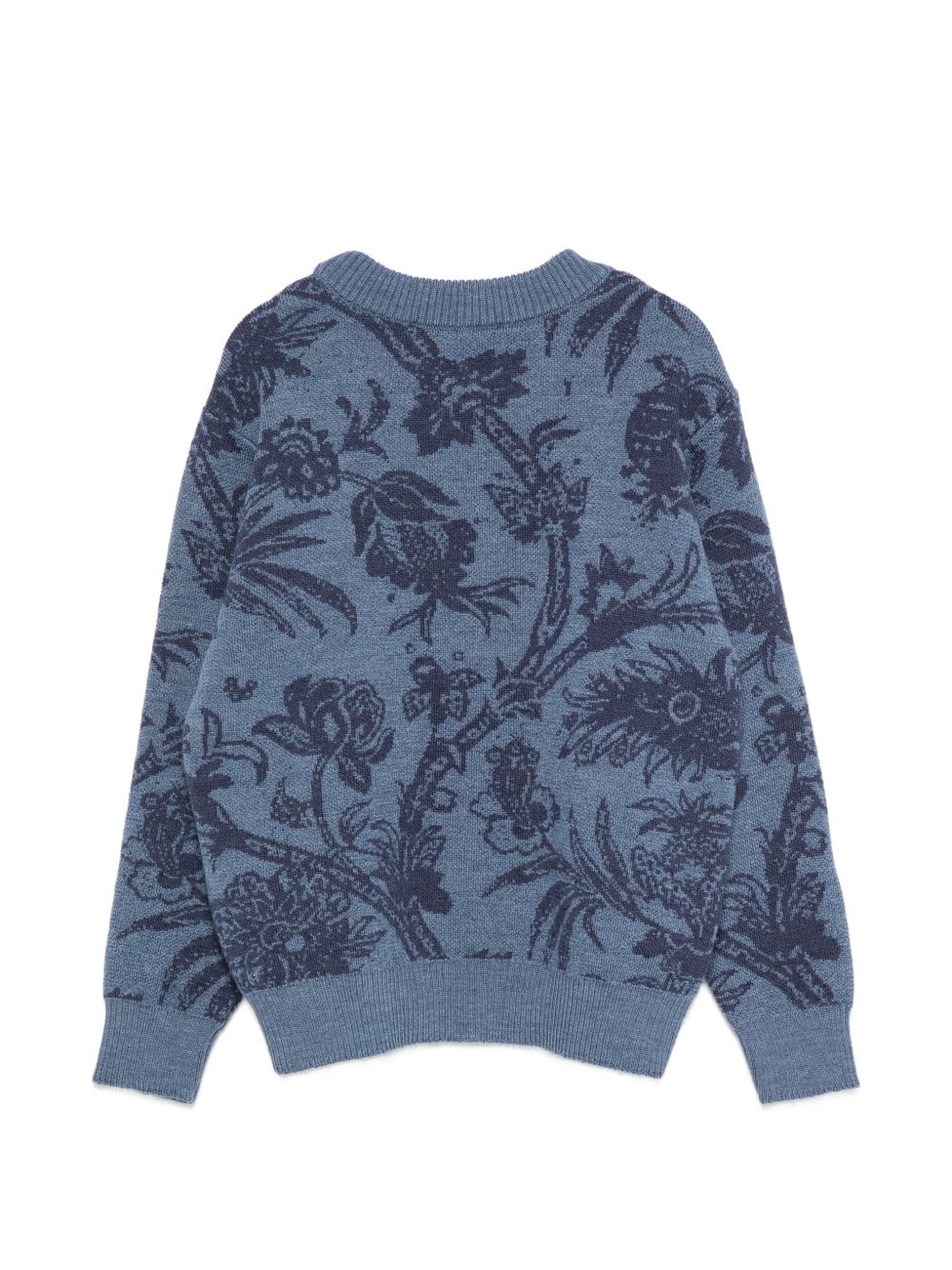 Maglione per bambino Etro Kids blu con motivo a intarsio floreale GZ9P20 W0198 833 ETRO KIDS