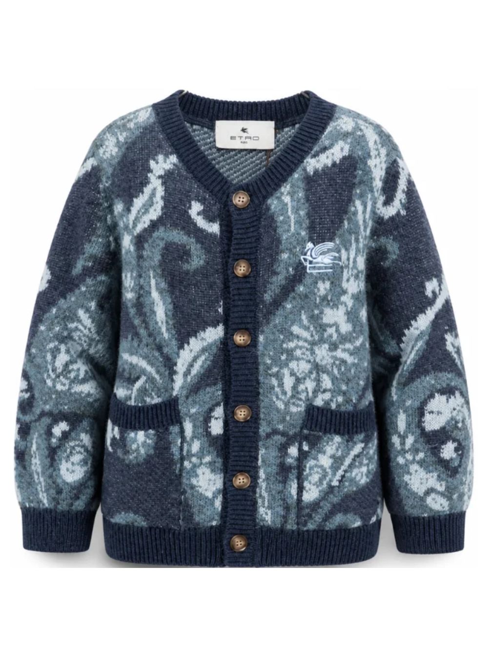 Cardigan per bambino Etro Kids blucon stampa Paisley all-over GZ9P30 W0002 617 ETRO KIDS