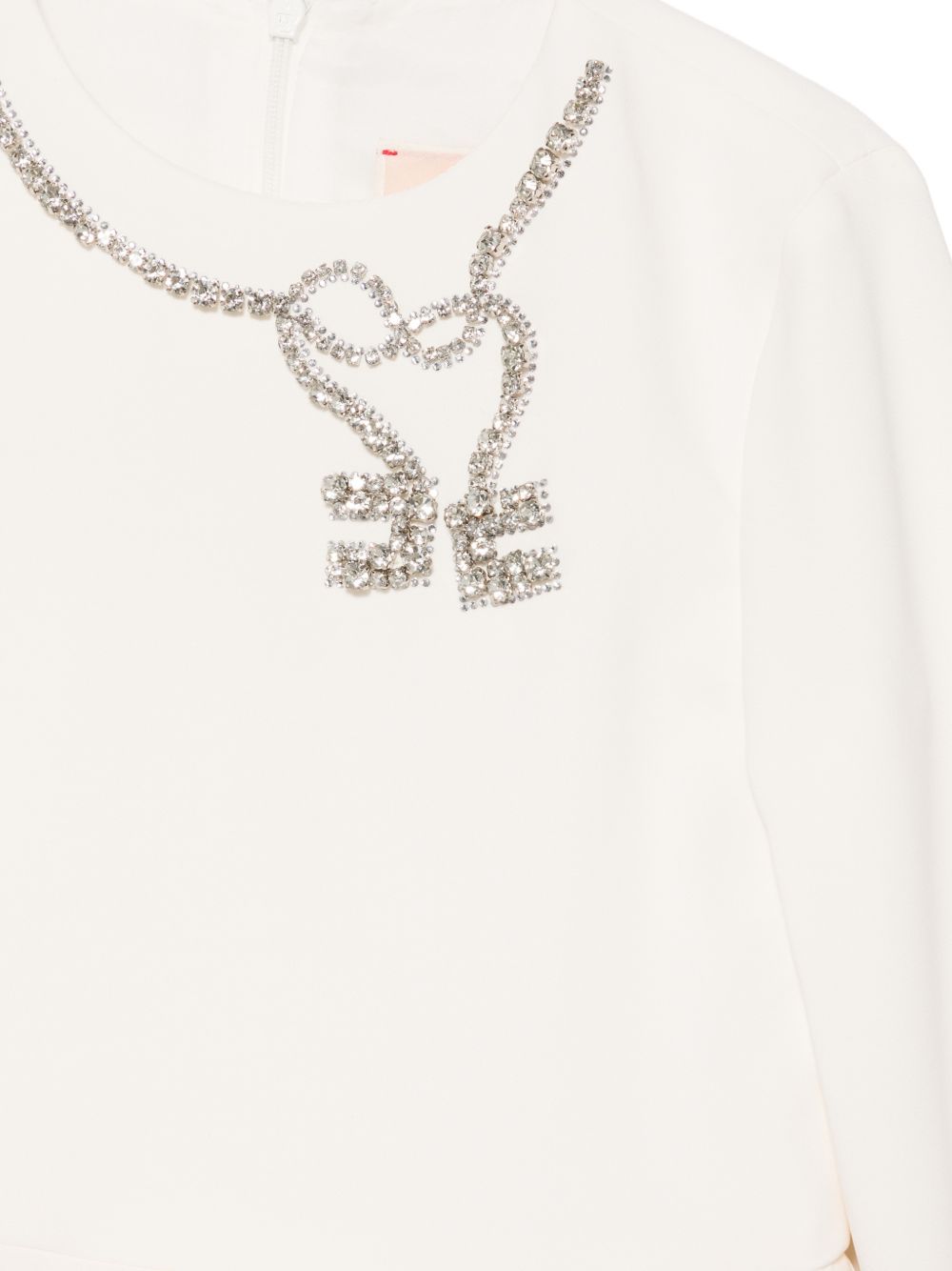 Abito per bambina Elisabetta Franchi La Mia Bambina bianco con decorazione EFAB6790GA022 0067 ElISABETTA FRANCHI KIDS