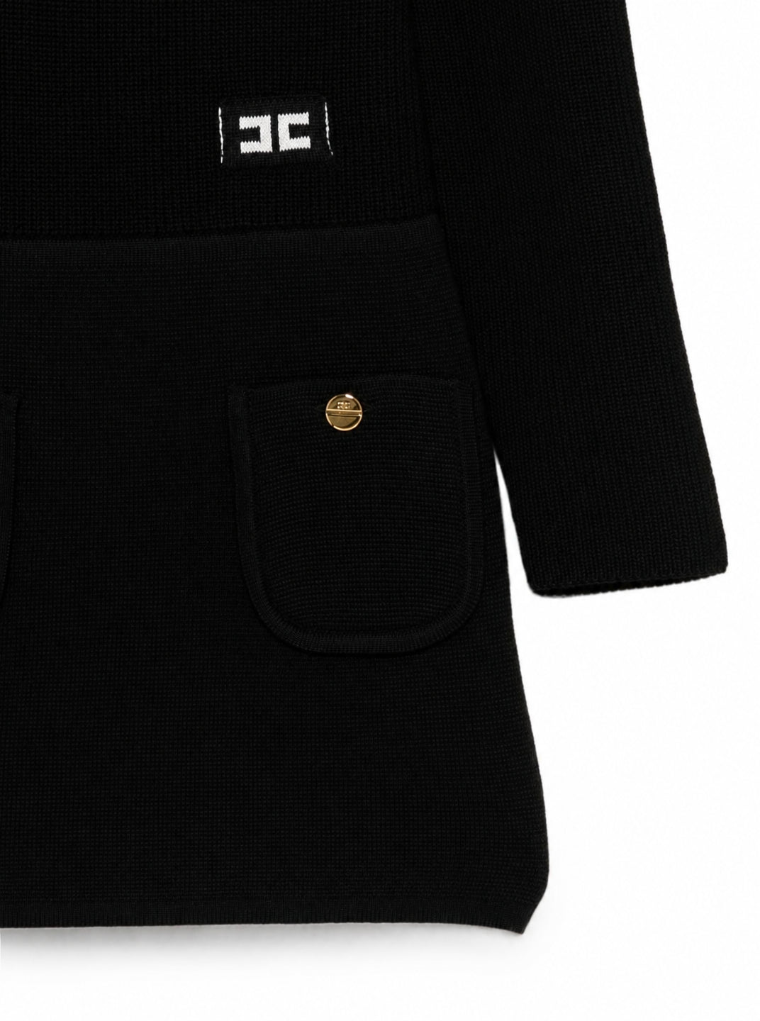 Abito per bambina Elisabetta Franchi La Mia Bambina nero con dettagli color oro EFAB681CFL159 N101 ElISABETTA FRANCHI KIDS