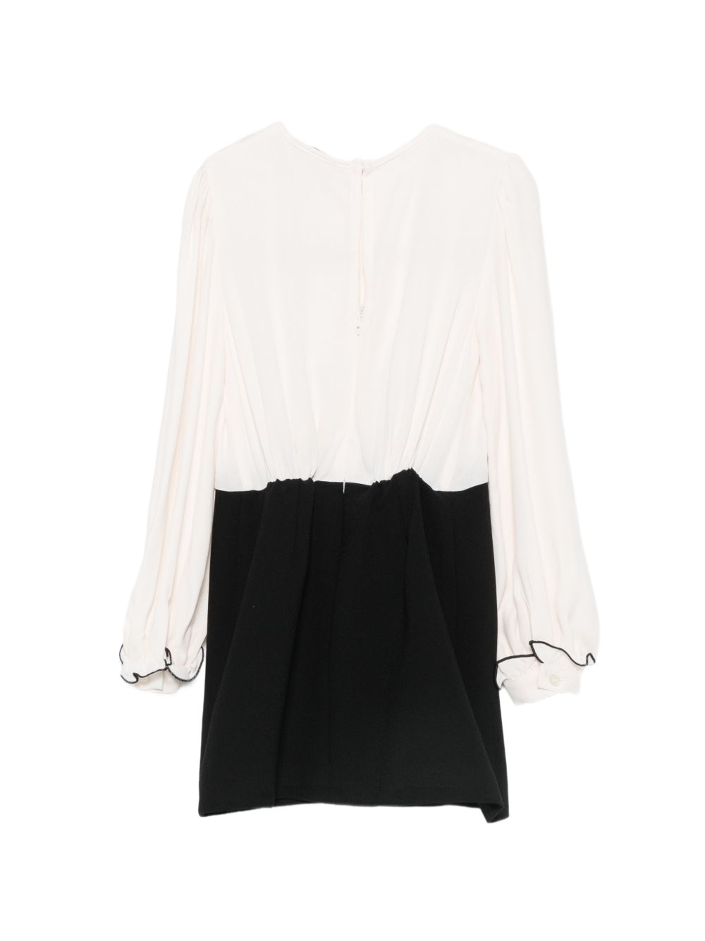 Abito per bambina Elisabetta Franchi La Mia Bambina bianco e nero con dettagli ruches EFAB6890VI011 D759 ElISABETTA FRANCHI KIDS
