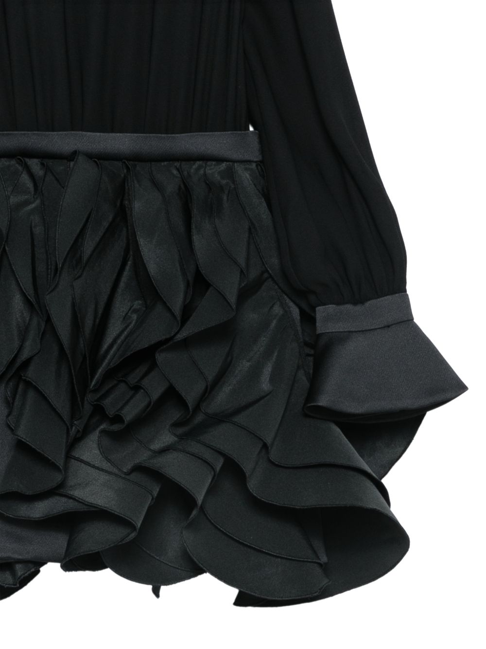 Abito per bambina Elisabetta Franchi La Mia Bambina nero con gonna con ruches EFAB6940NY230 N000 ElISABETTA FRANCHI KIDS