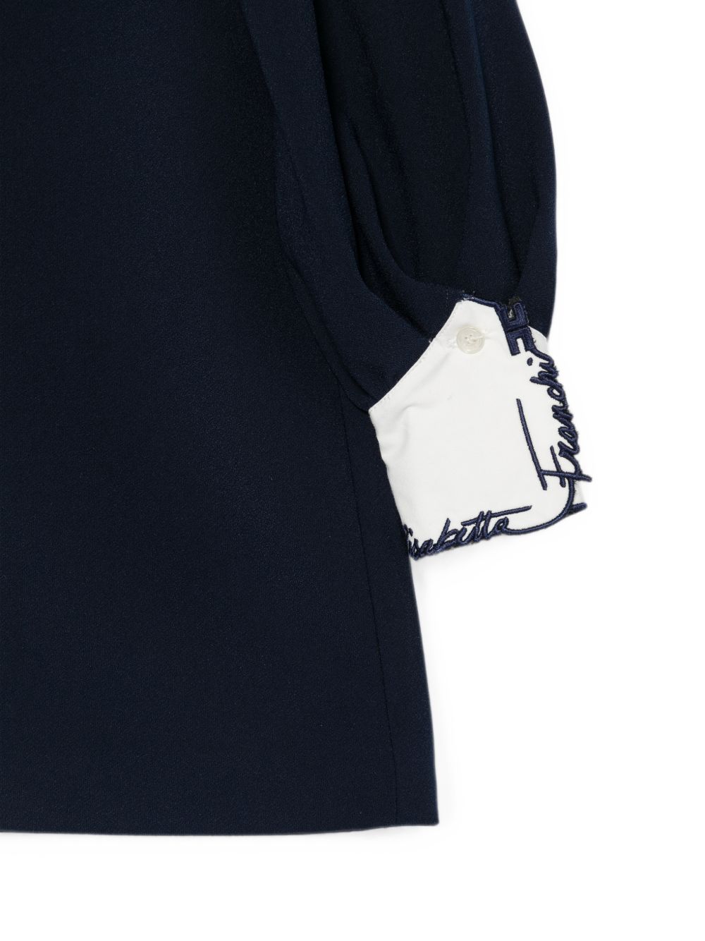 Abito per bambina Elisabetta Franchi La Mia Bambina blu con ricamo EFAB6950GA022 4362 ElISABETTA FRANCHI KIDS