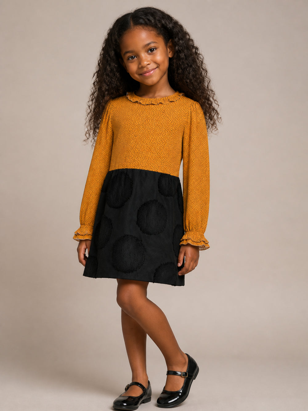 Abito per bambina Elisabetta Franchi La Mia Bambina multicolore con design a pois EFAB6960VI043 D586 ElISABETTA FRANCHI KIDS