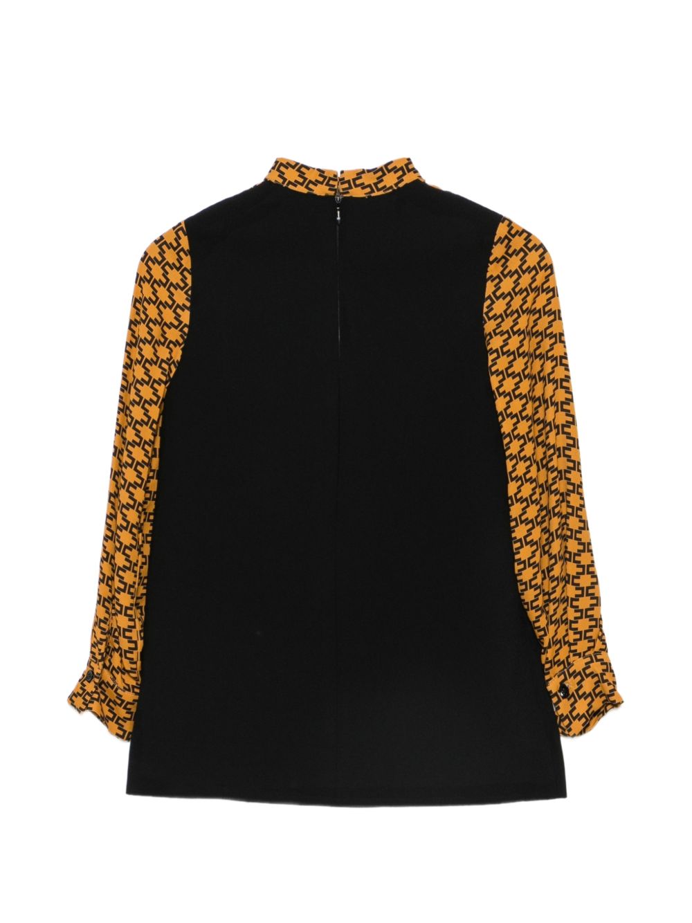 Abito per bambina Elisabetta Franchi La Mia Bambina nero e arancione con monogramma EFAB6990GA022 D642 ElISABETTA FRANCHI KIDS