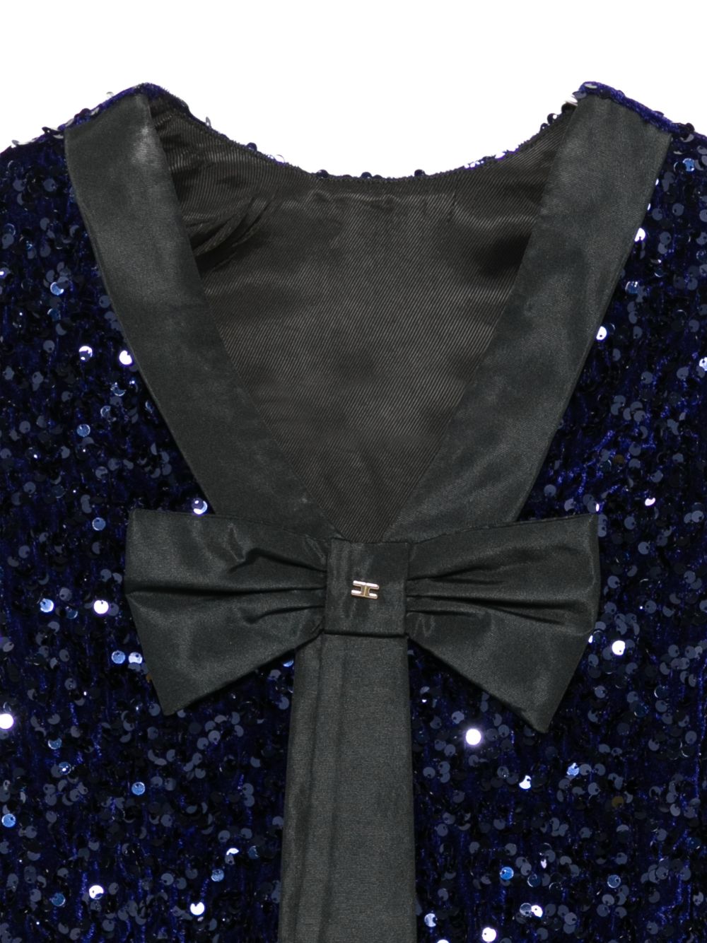 Abito per bambina Elisabetta Franchi La Mia Bambina blu con decorazione con paillettes EFAB7010TV093 4002 ElISABETTA FRANCHI KIDS