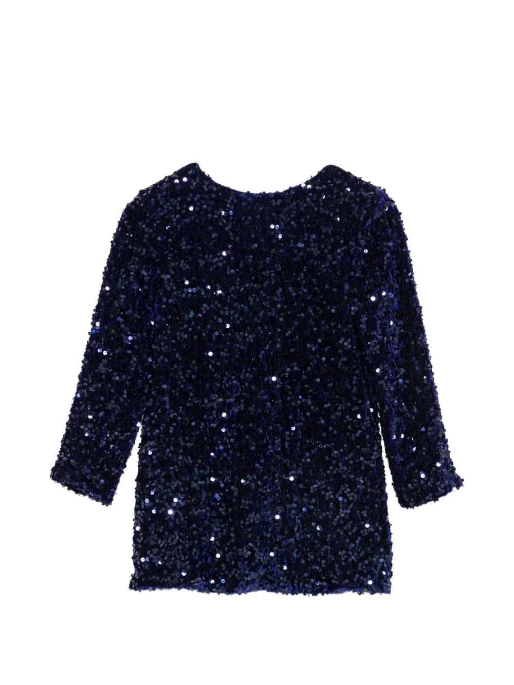 Abito per bambina Elisabetta Franchi La Mia Bambina blu con decorazione con paillettes EFAB7010TV093 4002 ElISABETTA FRANCHI KIDS