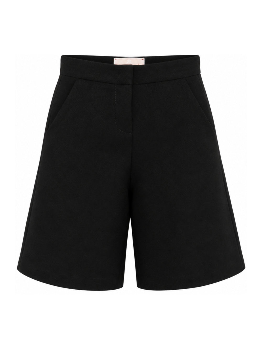 Shorts per bambina Elisabetta Franchi La Mia Bambina nero con applicazione logo EFBE0890FODER N000 ElISABETTA FRANCHI KIDS