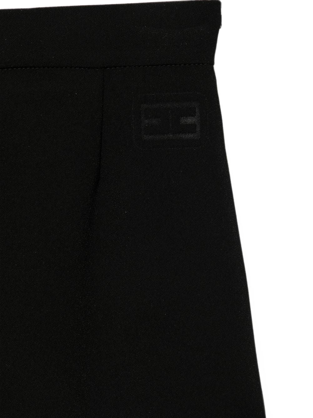 Shorts per bambina Elisabetta Franchi La Mia Bambina nero con applicazione logo EFBE0890FODER N000 ElISABETTA FRANCHI KIDS