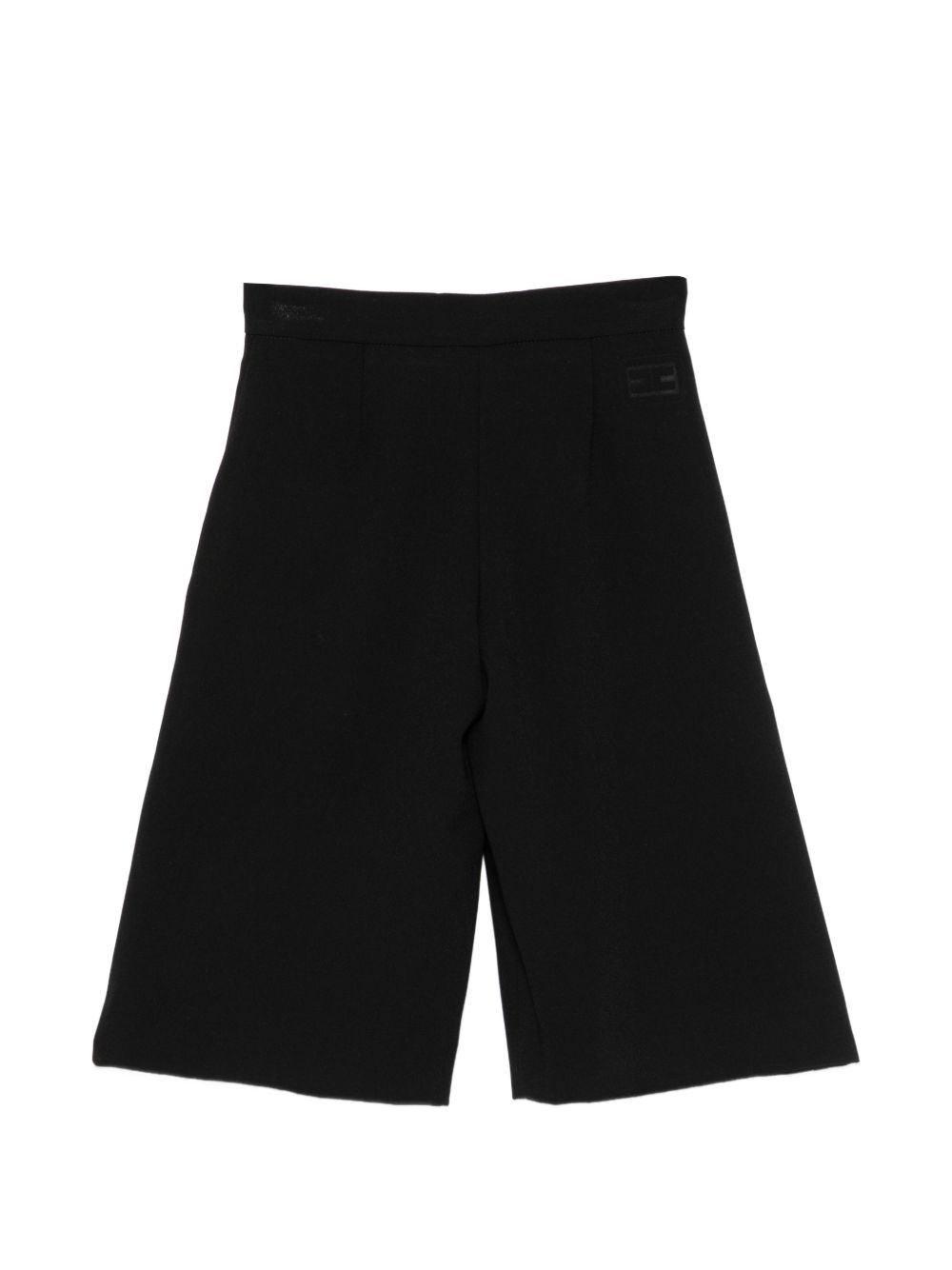 Shorts per bambina Elisabetta Franchi La Mia Bambina nero con applicazione logo EFBE0890FODER N000 ElISABETTA FRANCHI KIDS