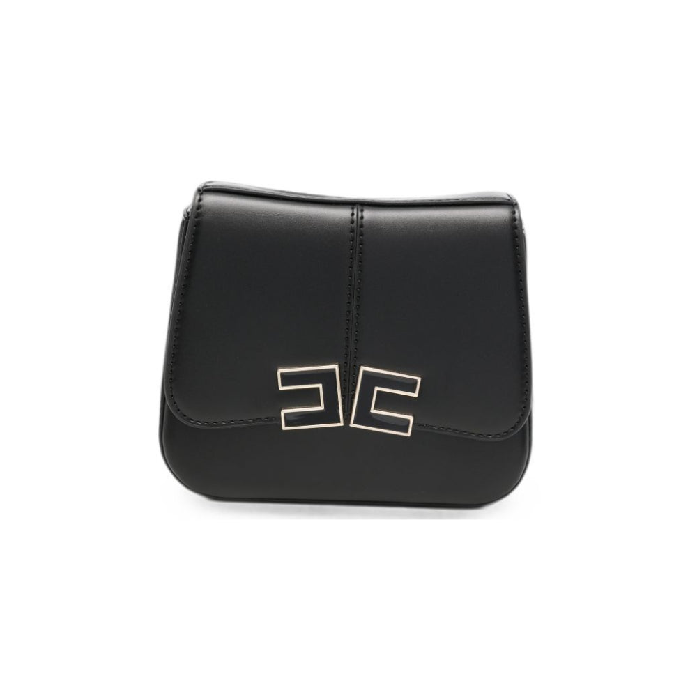 Borsa per bambina Elisabetta Franchi La Mia Bambina nera con placca logo sul davanti EFBO118CTV025 N000 ElISABETTA FRANCHI KIDS