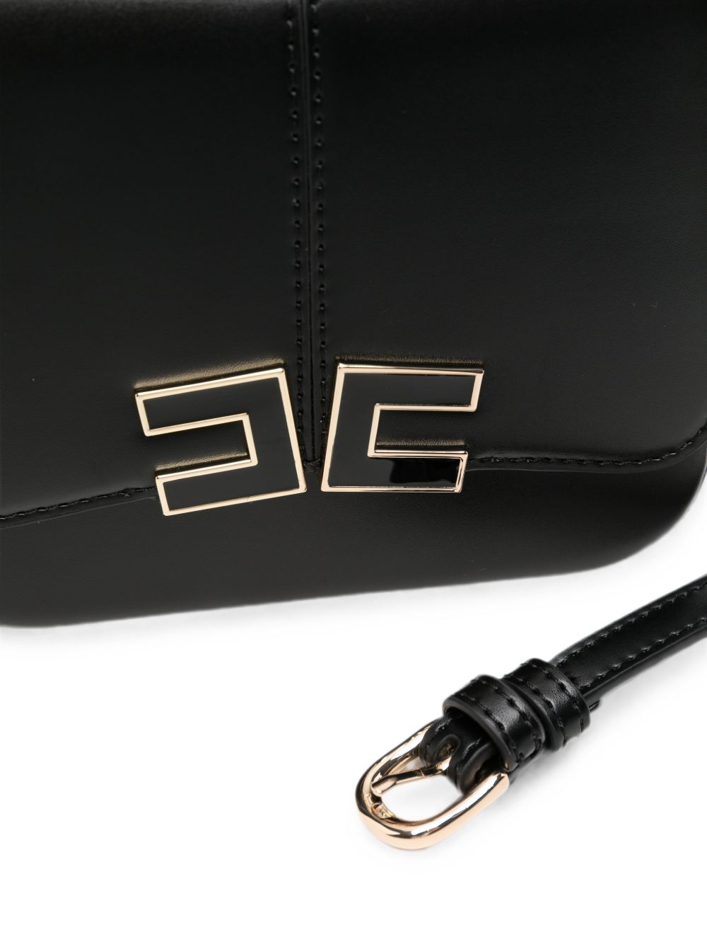 Borsa per bambina Elisabetta Franchi La Mia Bambina nera con placca logo sul davanti EFBO118CTV025 N000 ElISABETTA FRANCHI KIDS