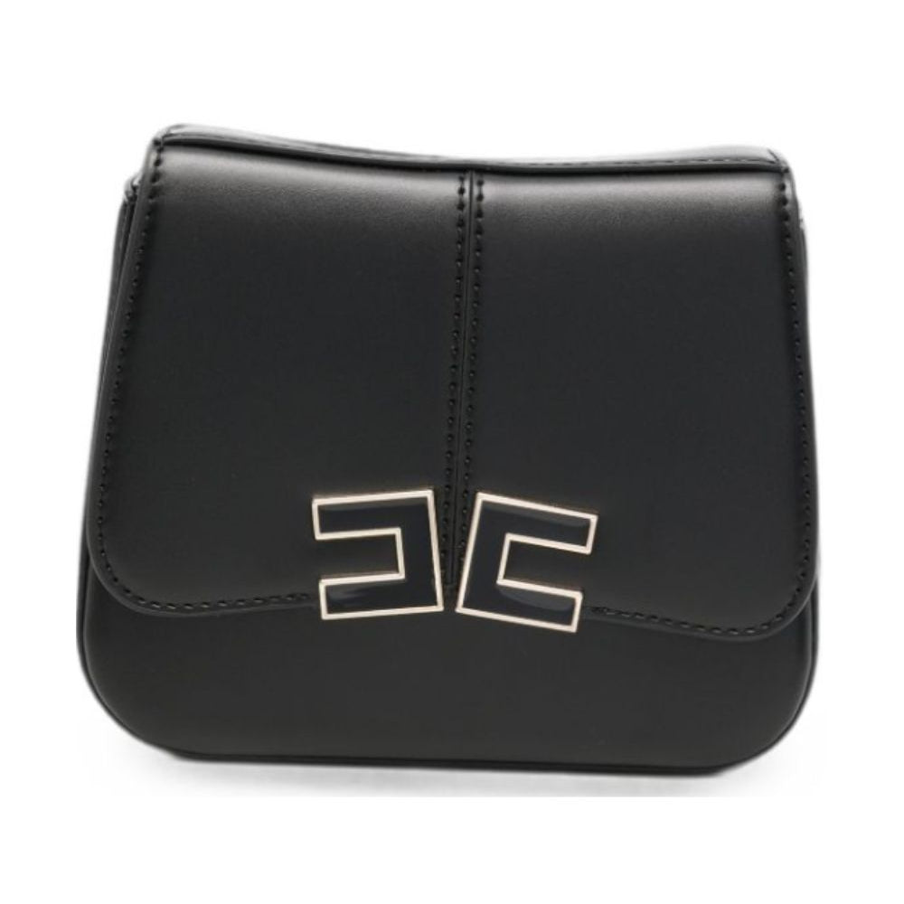 Borsa per bambina Elisabetta Franchi La Mia Bambina nera con placca logo sul davanti EFBO118CTV025 N000 ElISABETTA FRANCHI KIDS
