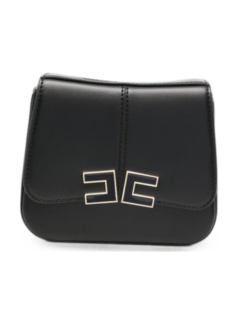 Borsa per bambina Elisabetta Franchi La Mia Bambina nera con placca logo sul davanti EFBO118CTV025 N000 ElISABETTA FRANCHI KIDS