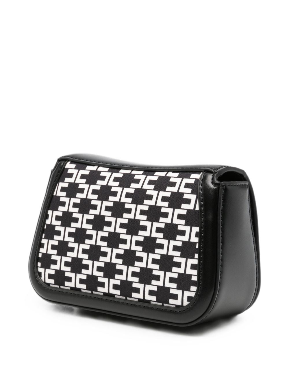 Borsa per bambina Elisabetta Franchi La Mia Bambina bianca e nera con monogramma all-over EFBO119CGA039 D599 ElISABETTA FRANCHI KIDS