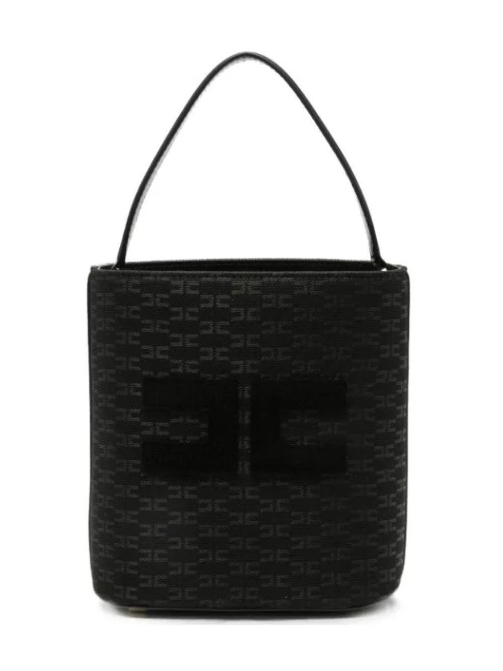 Borsa a spalla per bambina Elisabetta Franchi La Mia Bambina nera con monogramma all-over EFBO121CTV157 N000 ElISABETTA FRANCHI KIDS