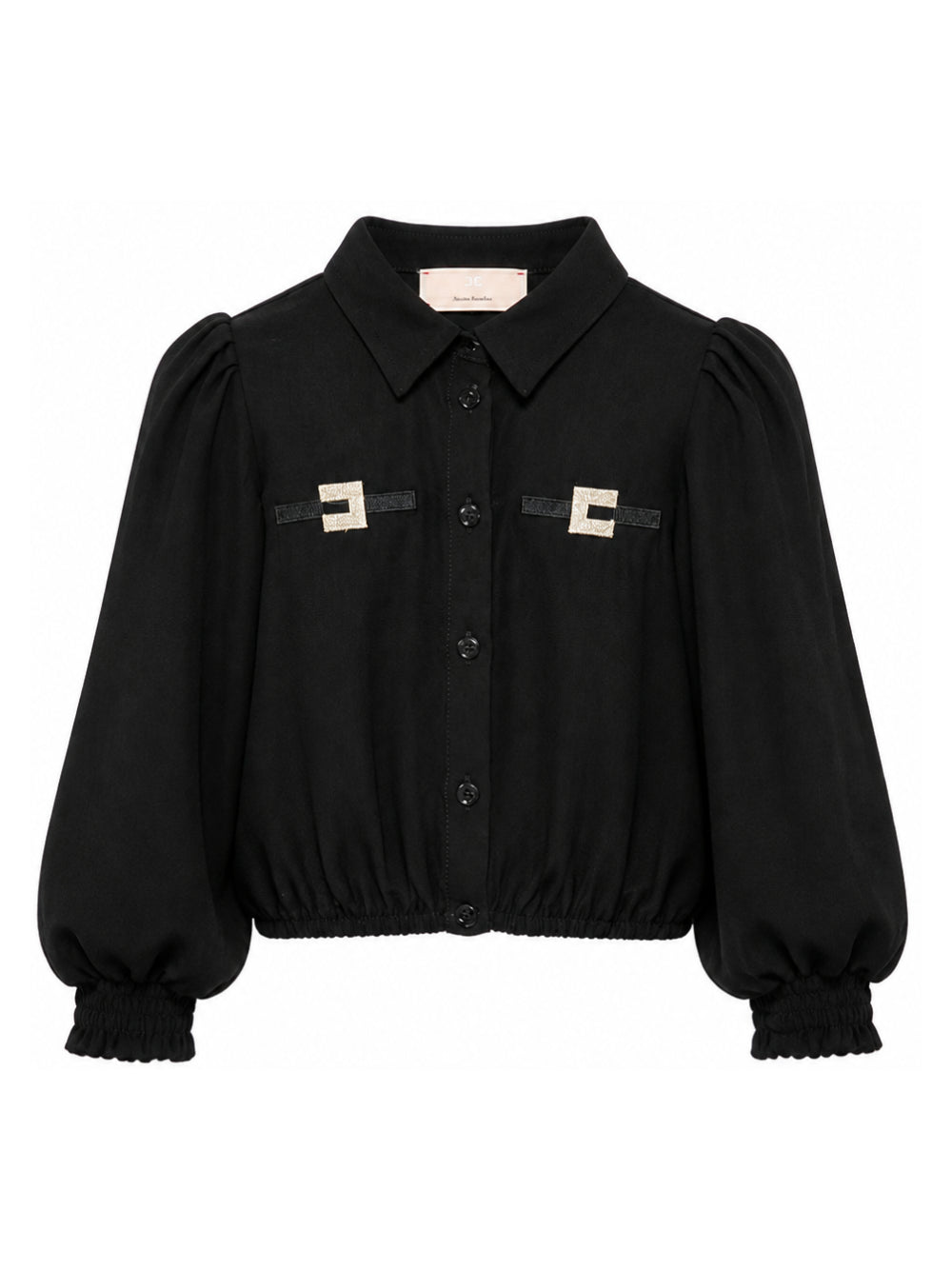 Camicia per bambina Elisabetta Franchi La Mia Bambina nero con logo EFCA2940VI011 N105 ElISABETTA FRANCHI KIDS