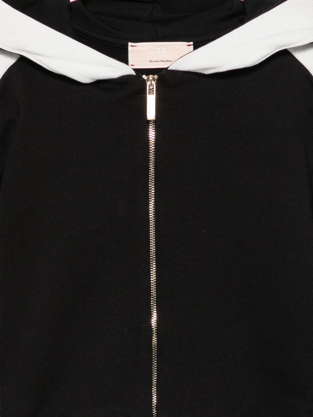 Felpa per bambina Elisabetta Franchi La Mia Bambina nera con inserti in colore bianco EFFE175CFF017 N101 ElISABETTA FRANCHI KIDS