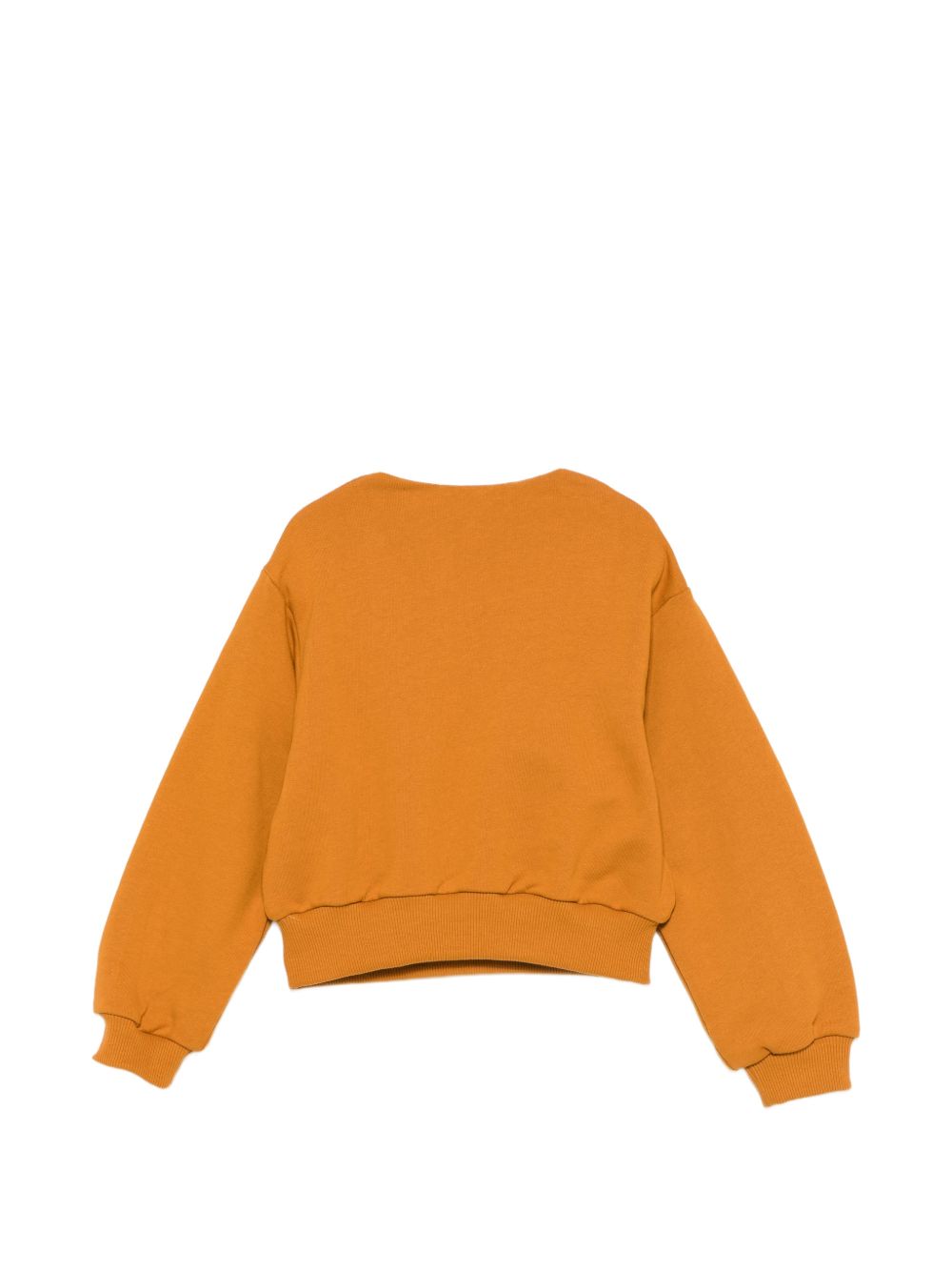 Felpa per bambina Elisabetta Franchi La Mia Bambina Kids arancione con colletto a contrasto EFFE182CFF017 7225 ElISABETTA FRANCHI KIDS