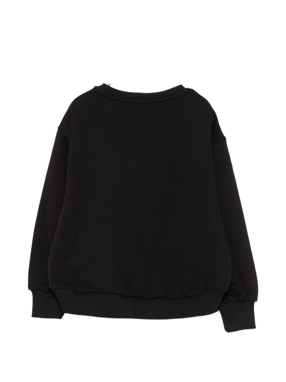 Felpa per bambina Elisabetta Franchi La Mia Bambina Kids nera con logo sul davanti EFFE185CFF017 N000 ElISABETTA FRANCHI KIDS