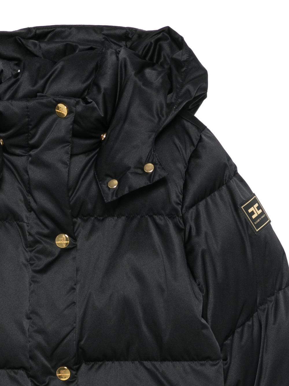 Giubbino per bambina Elisabetta Franchi La Mia Bambina Kids nero con cappuccio EFGB139CNY042 N000 ElISABETTA FRANCHI KIDS