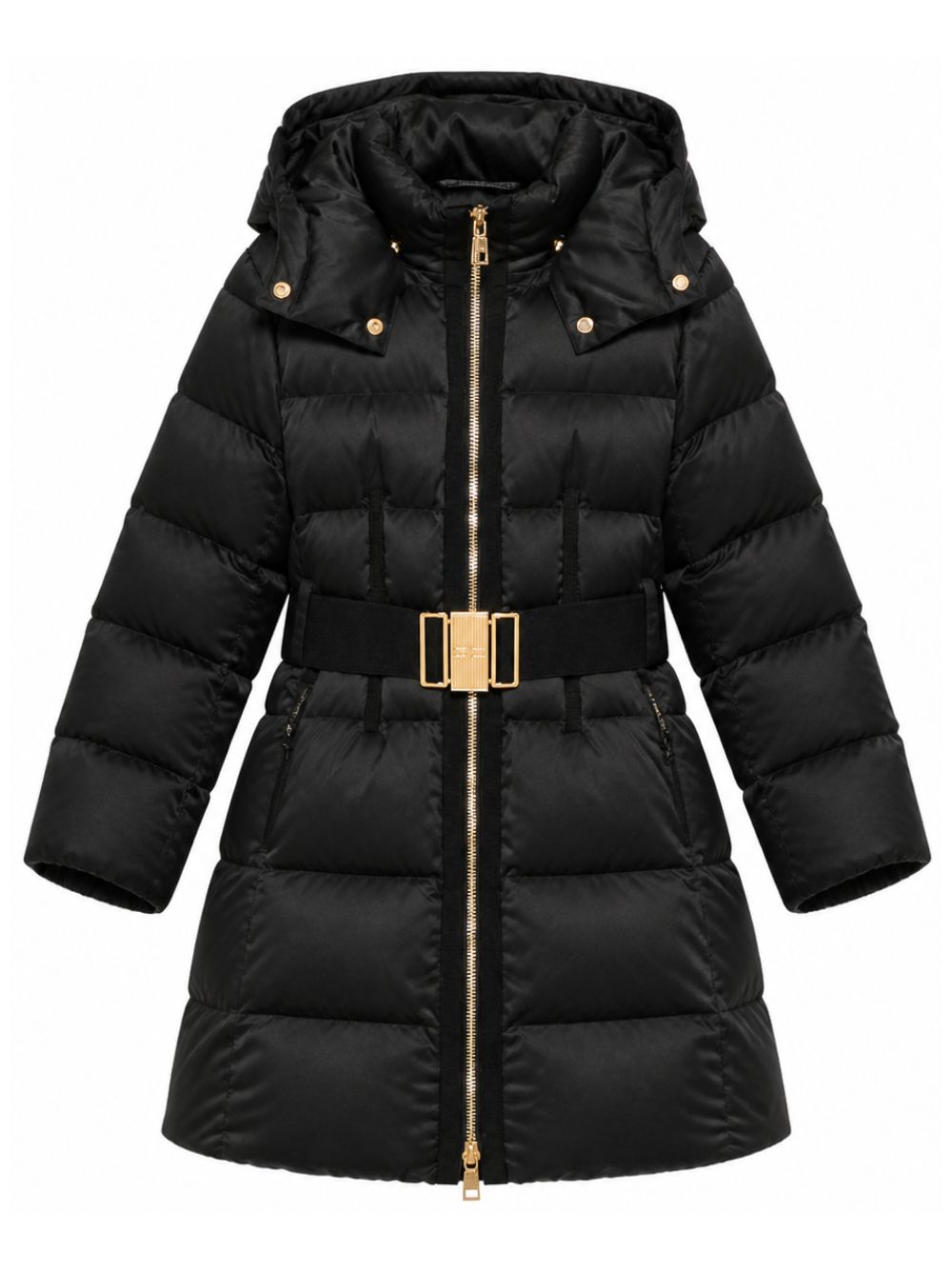 Giubbotto per bambina Elisabetta Franchi La Mia Bambina nero con design imbottito EFGB140CNY042 N000 ElISABETTA FRANCHI KIDS