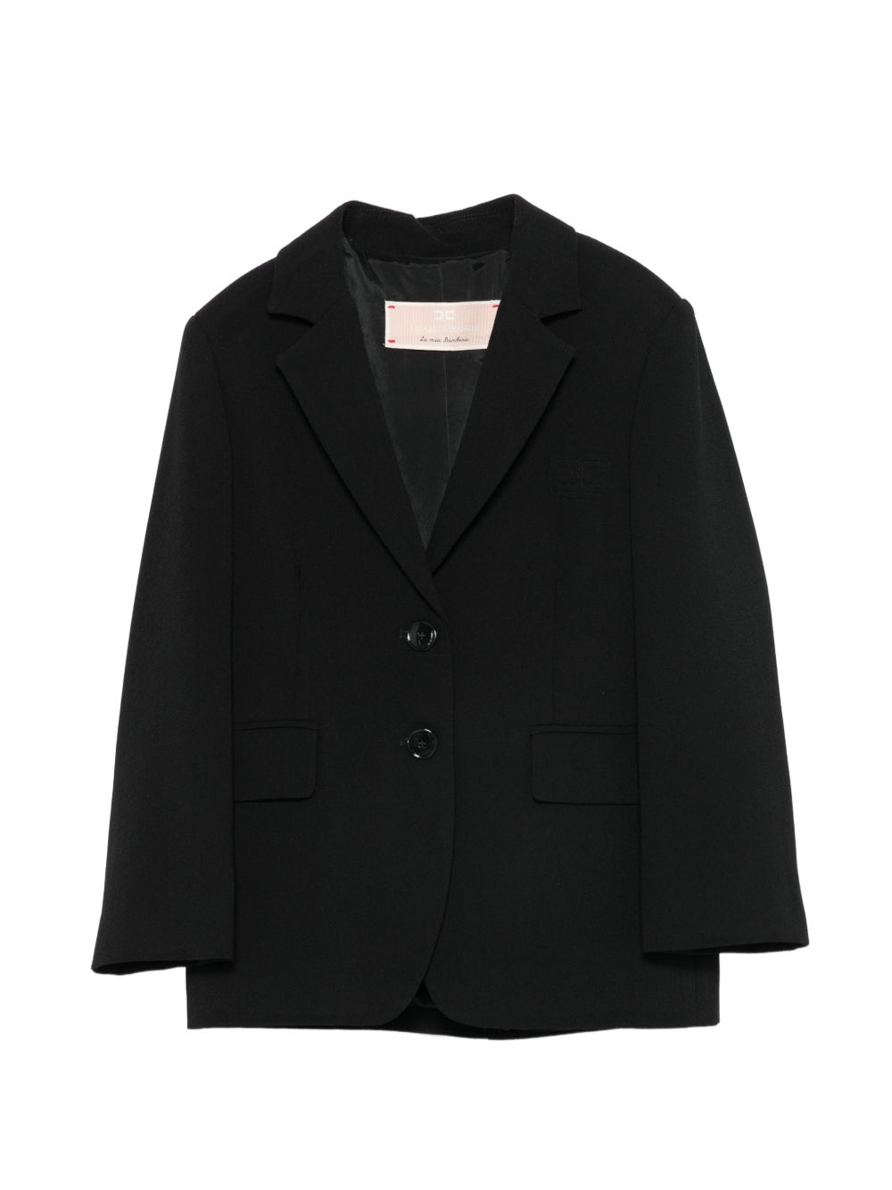 Blazer per bambina Elisabetta Franchi La Mia Bambina nero con due tasche frontali con patta EFGC0840GA022 N000 ElISABETTA FRANCHI KIDS