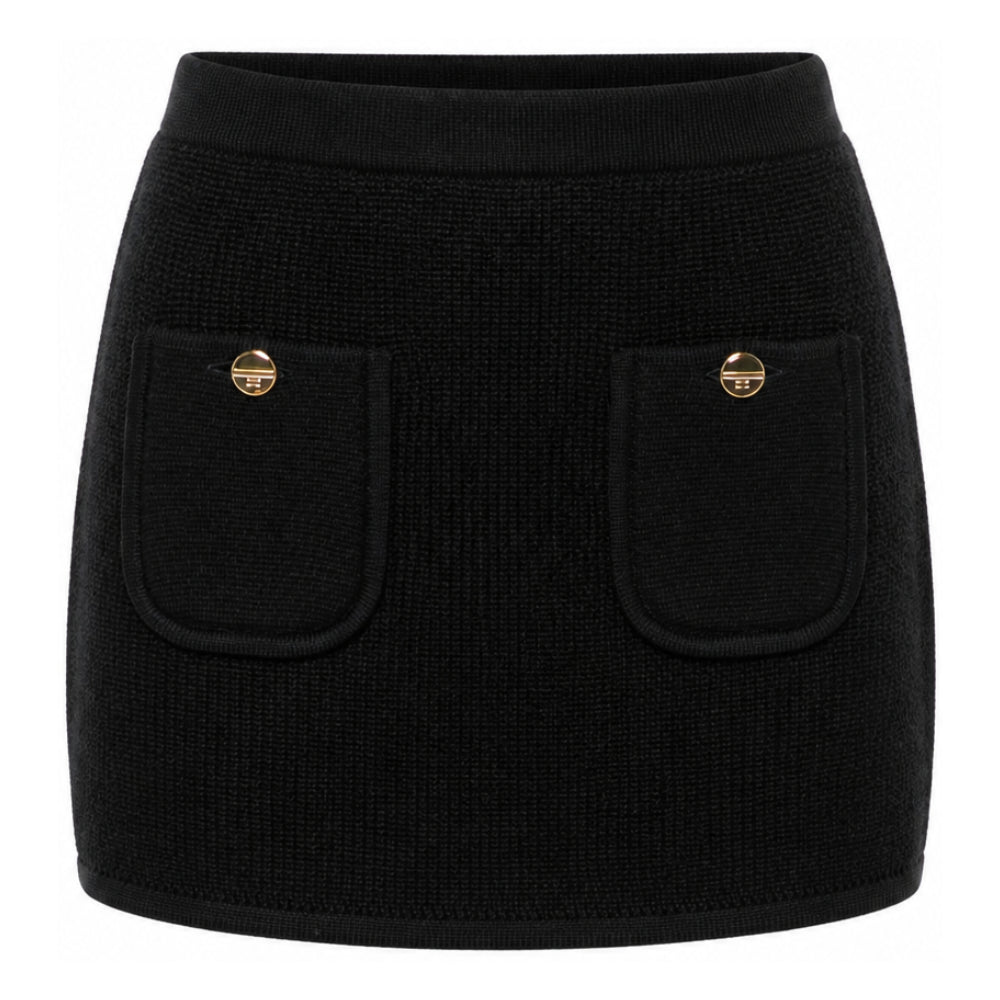 Gonna per bambina Elisebetta Franchi La Mia Bambina nera con design plissettato EFGO222CFL159 N101 ElISABETTA FRANCHI KIDS