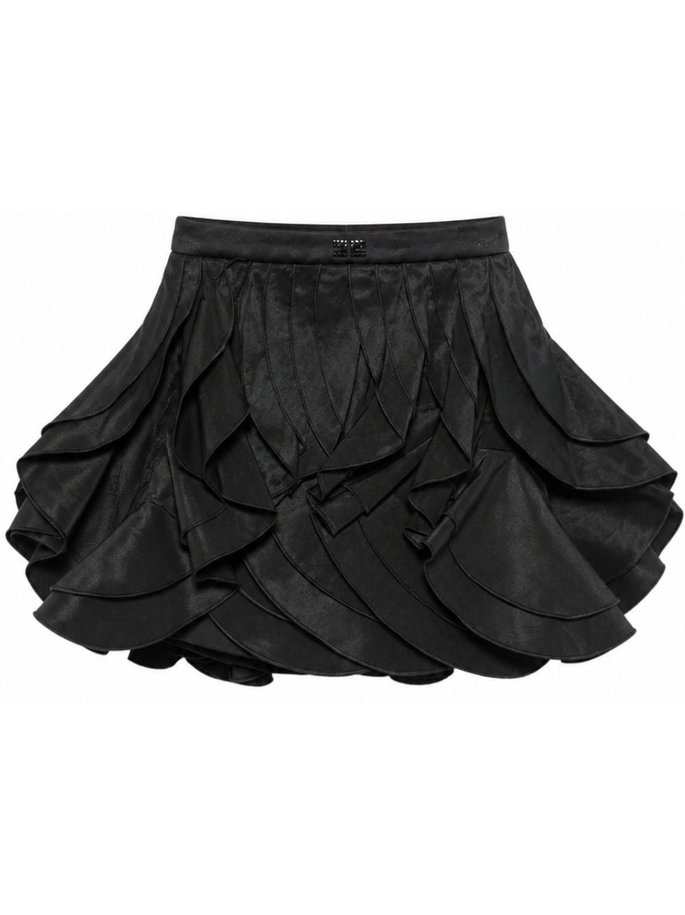 Gonna per bambina Elisabetta Franchi La Mia Bambina nera con design increspato EFGO2360NY230 N000 ElISABETTA FRANCHI KIDS
