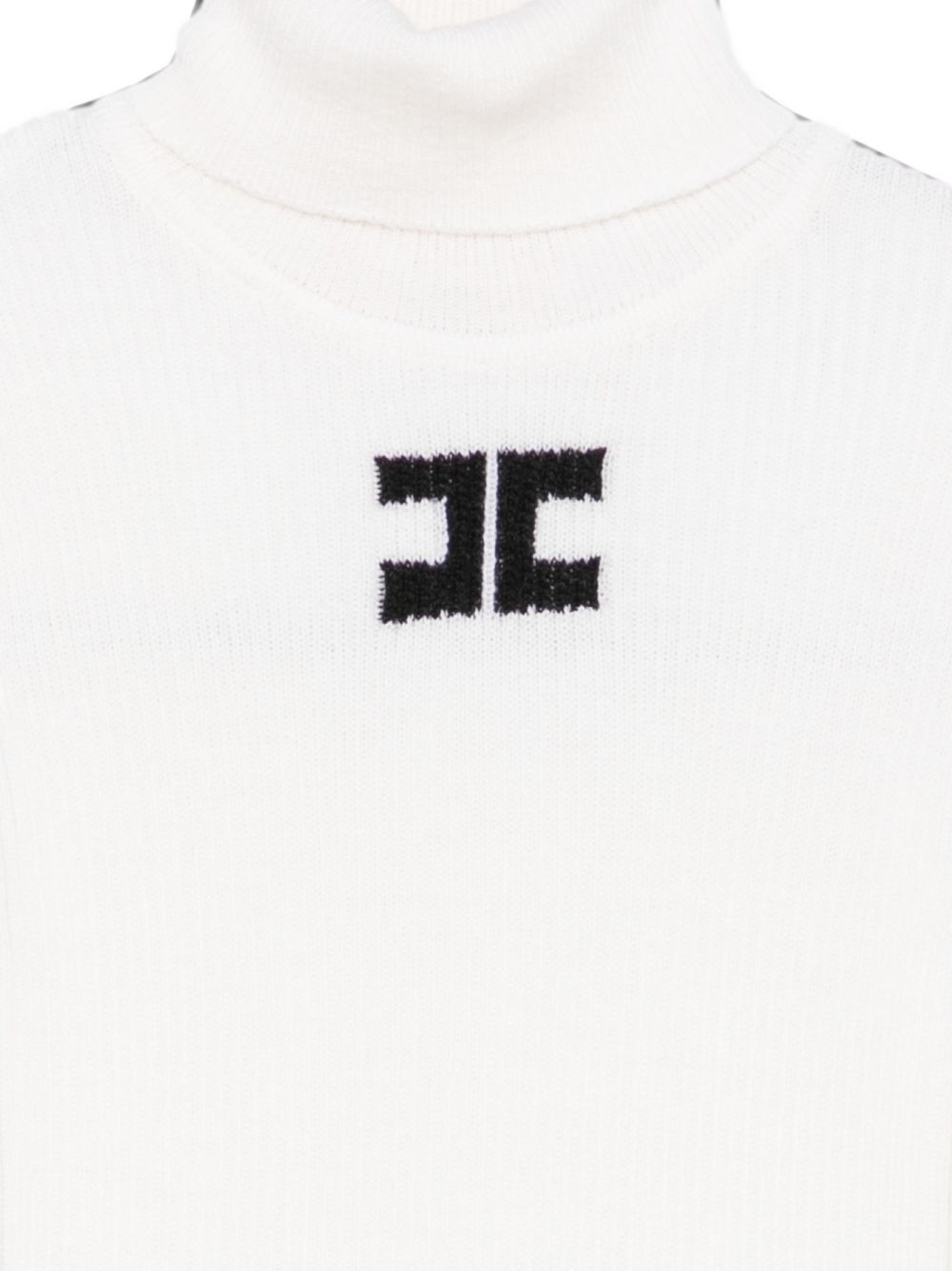 Maglione per bambina Elisabetta Franchi La Mia Bambina bianco con logo ricamato sul davanti EFMA210CFL012 0077 ElISABETTA FRANCHI KIDS