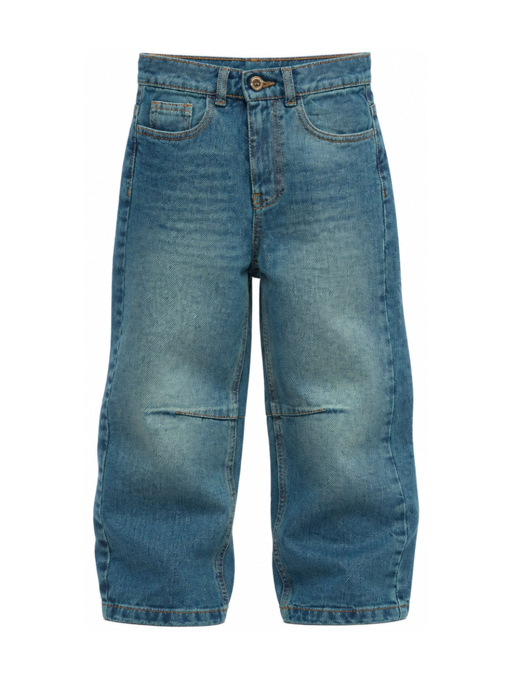 Jeans per bambina Elisabetta Franchi La Mia Bambina in denim con cuciture a contrasto EFPA323CDF011 4350 ElISABETTA FRANCHI KIDS